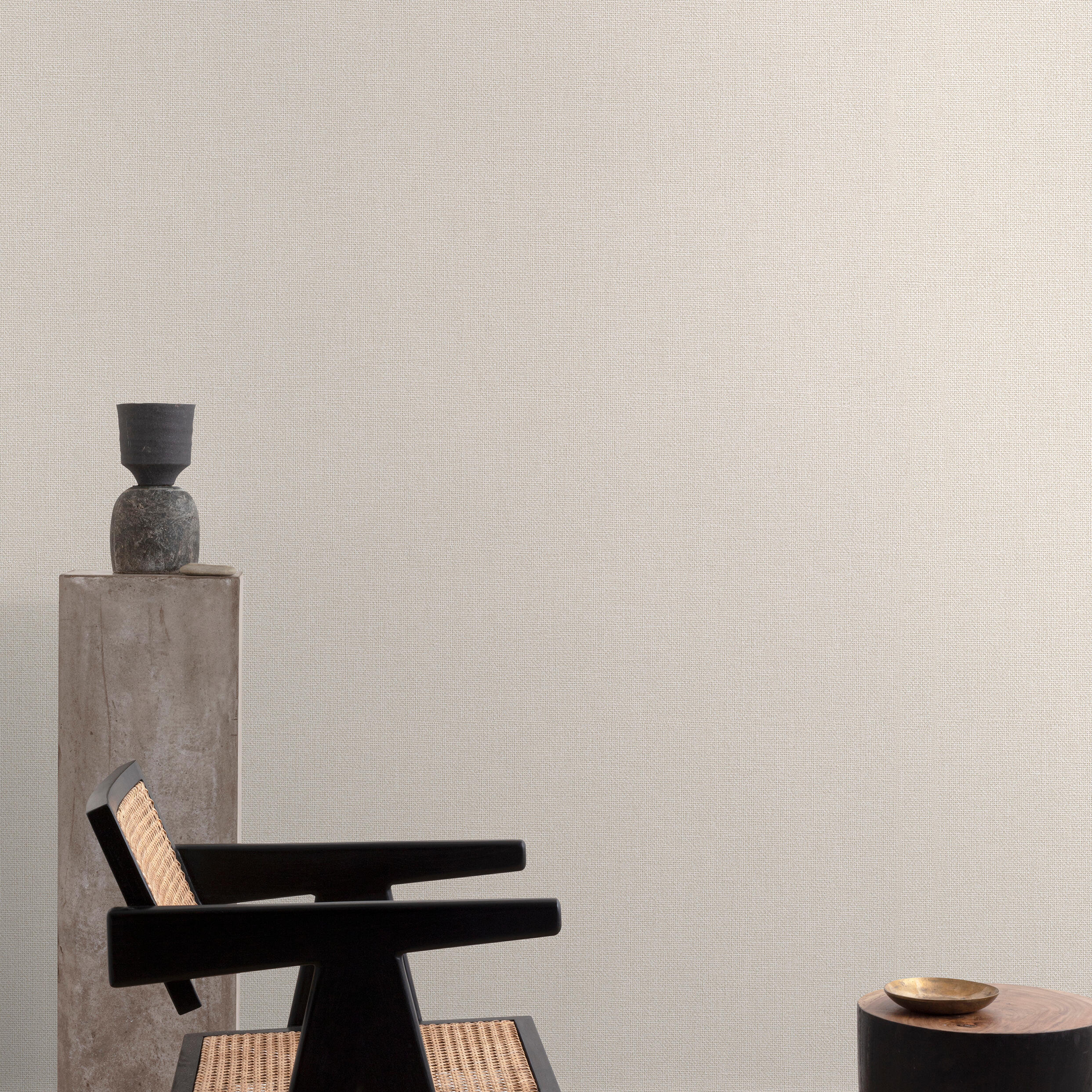 Papier peint intissé Textile mat INSPIRE beige moon - 2