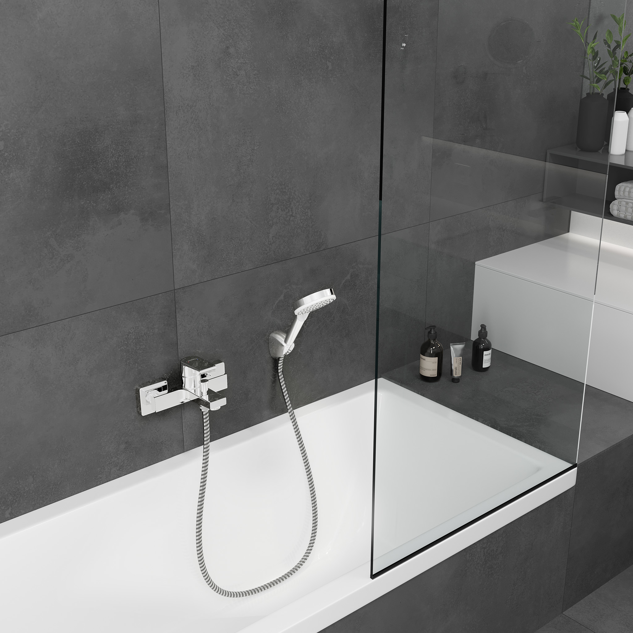 Mitigeur de bain mécanique chrome, Vernis Shape, HANSGROHE - 2