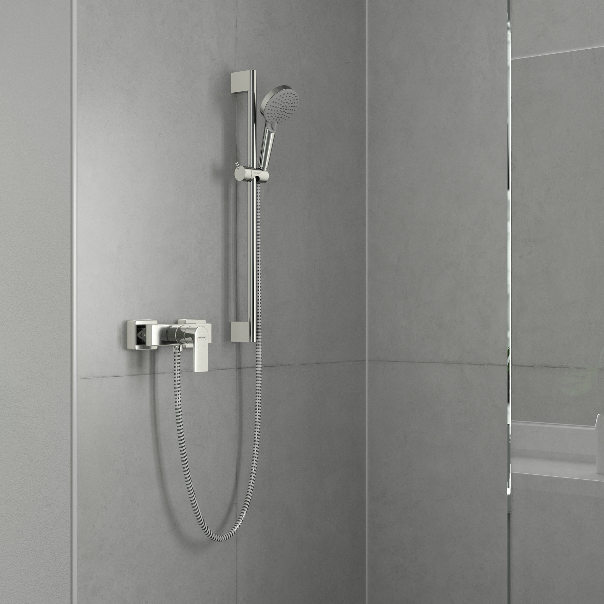 Mitigeur de douche mécanique chrome, Vernis Shape, HANSGROHE - 2