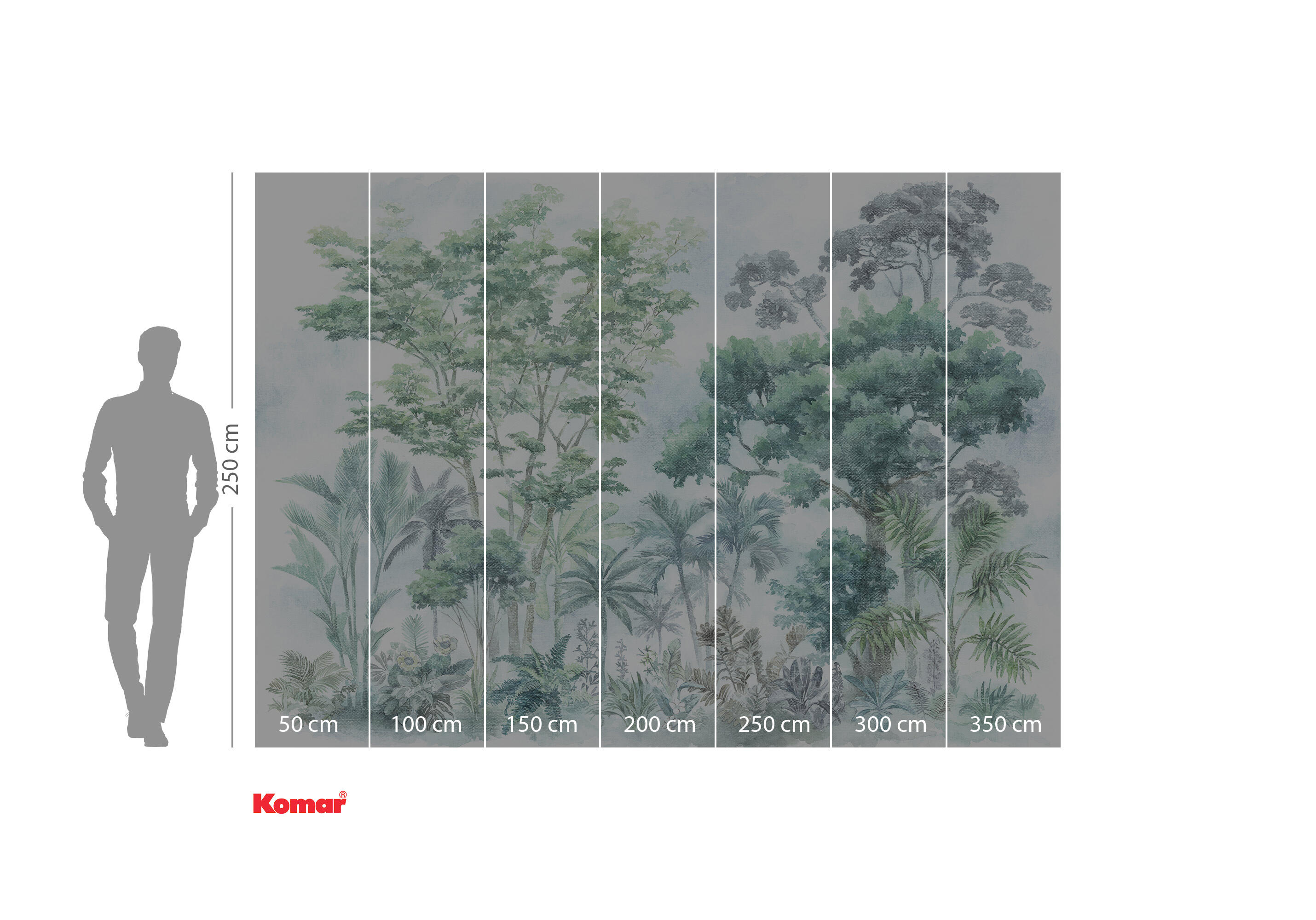 Mural vinilo liso naturaleza Silva verde 350 x 250 cm KOMAR - 4