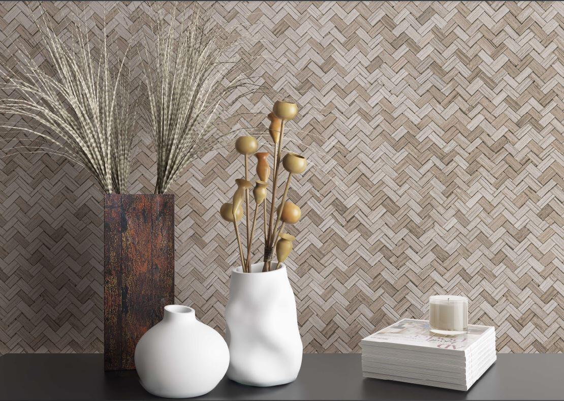 Papier peint intissé Cannage naturel - 11