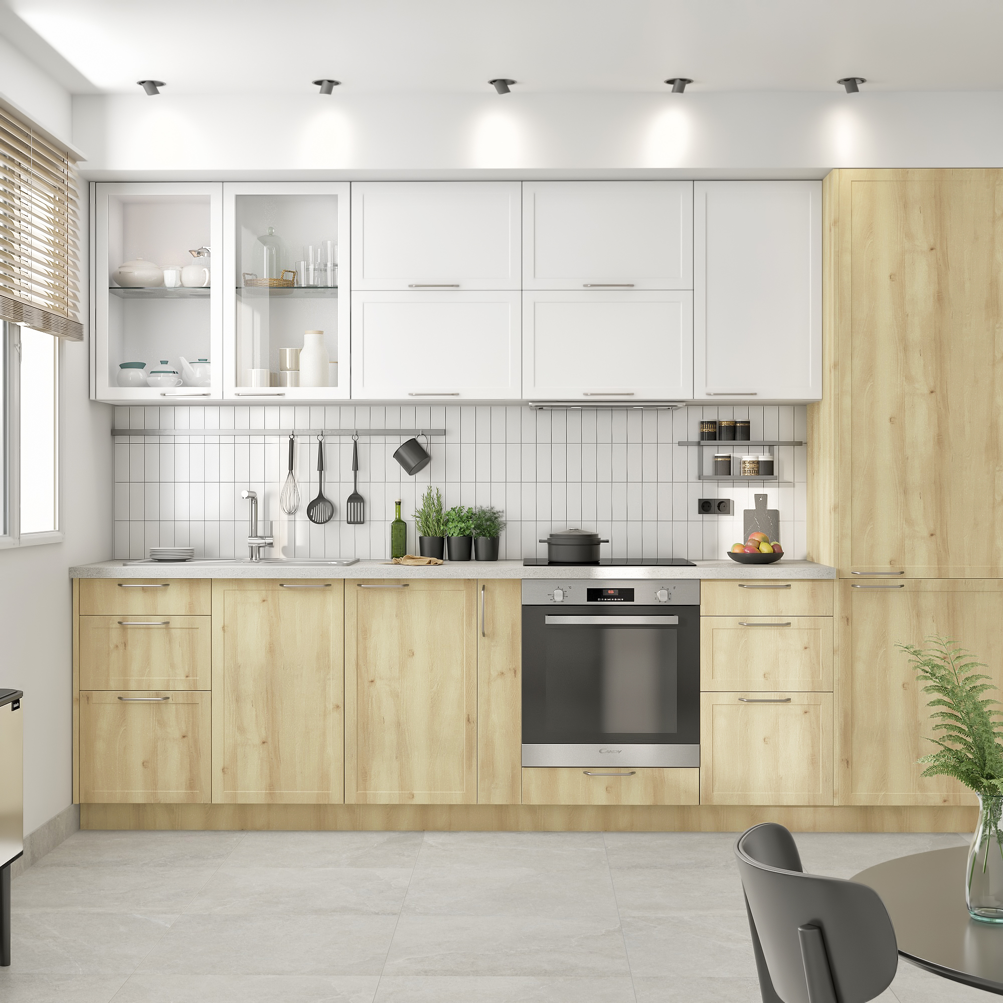 Porta de cozinha Delinia Newport 60X77 cm branco mate - 15