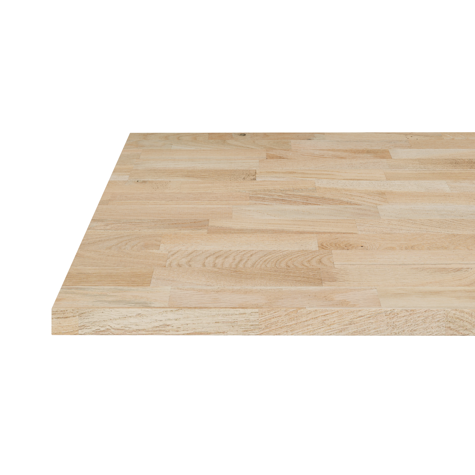 Plan de travail bois Chêne lamellé Brut L.200 x P.65 cm, Ep.26 mm - 3