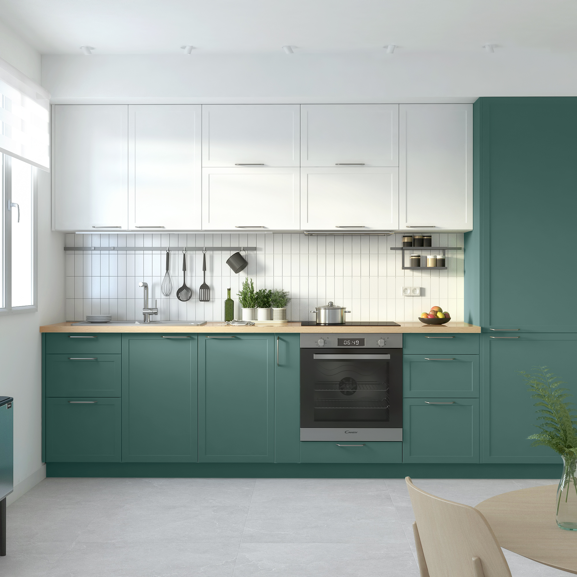 Porta de cozinha Delinia Newport 60X77 cm branco mate - 14