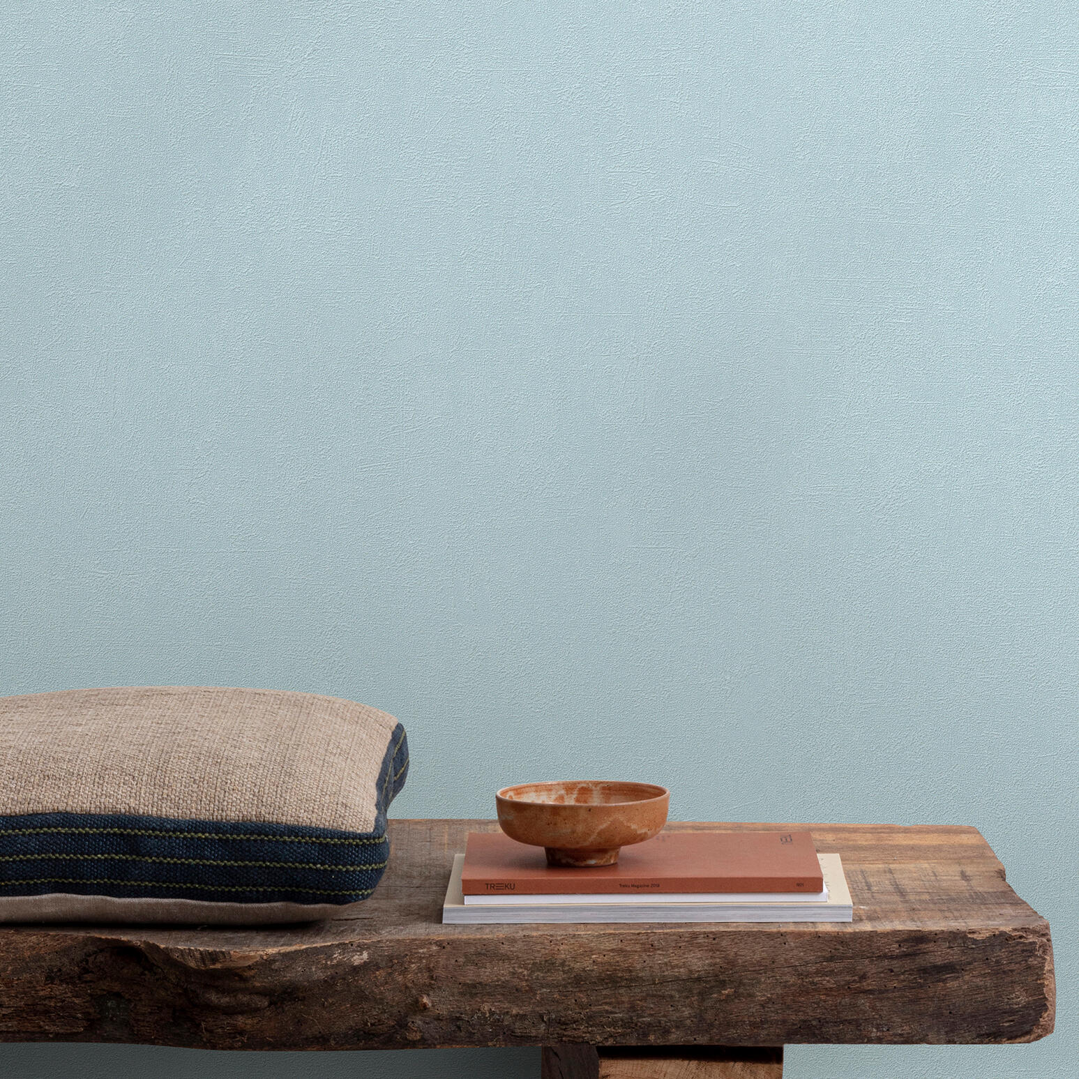 Papier peint intissé Béton métal INSPIRE bleu - 2