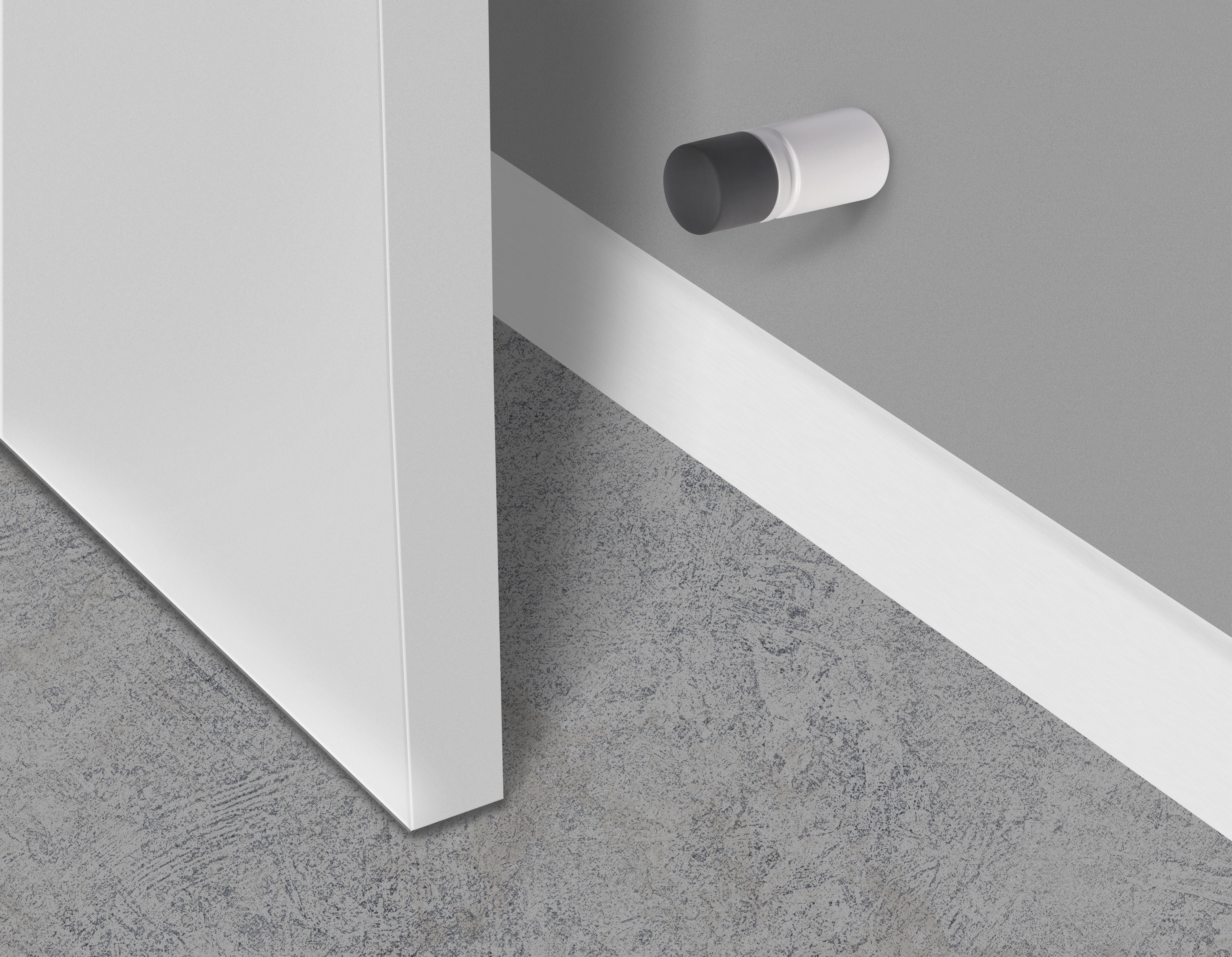 Butée de porte bois REI blanc/anthracite, ⌀35 x H.90 mm - 4