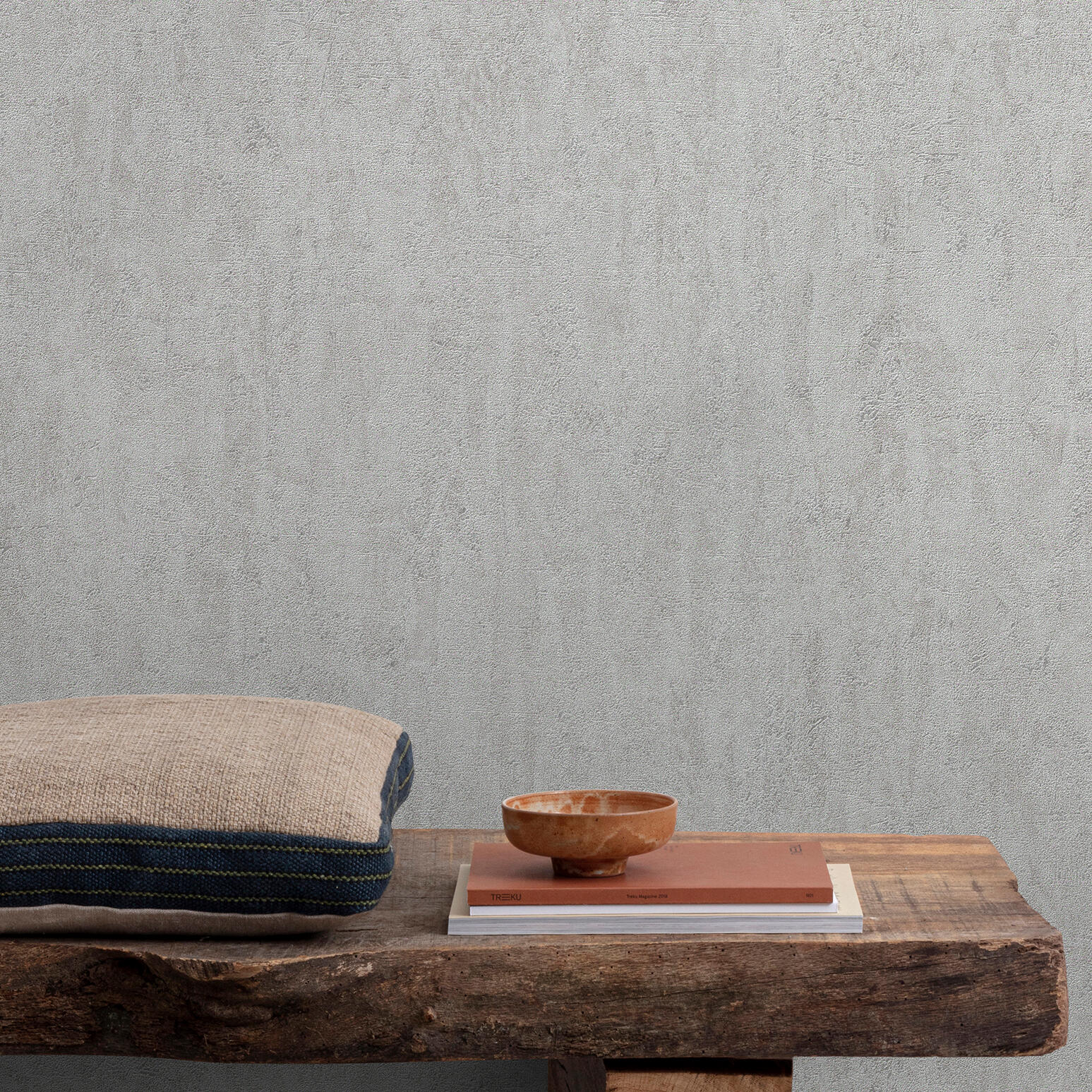 Papier peint intissé Béton métal INSPIRE gris smoke n°6 - 2