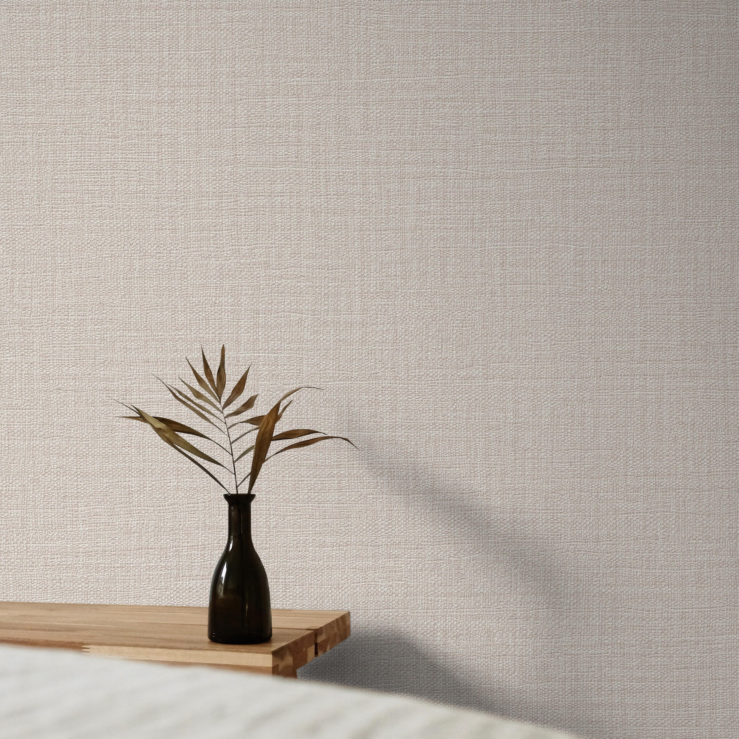 Papier peint vinyle Textile nacré gris - 2