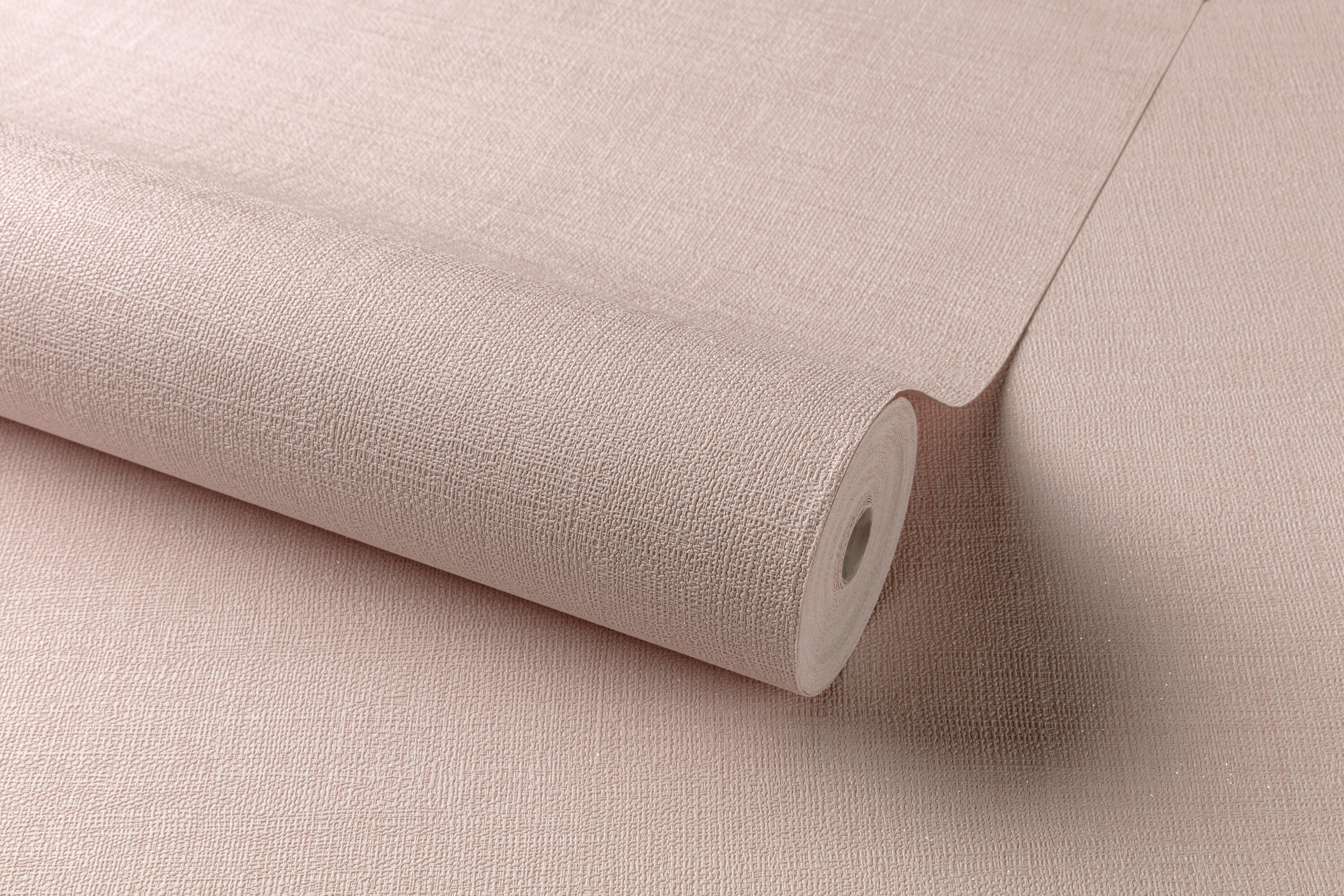 Papier peint vinyle Textile nacré rose blush - 9