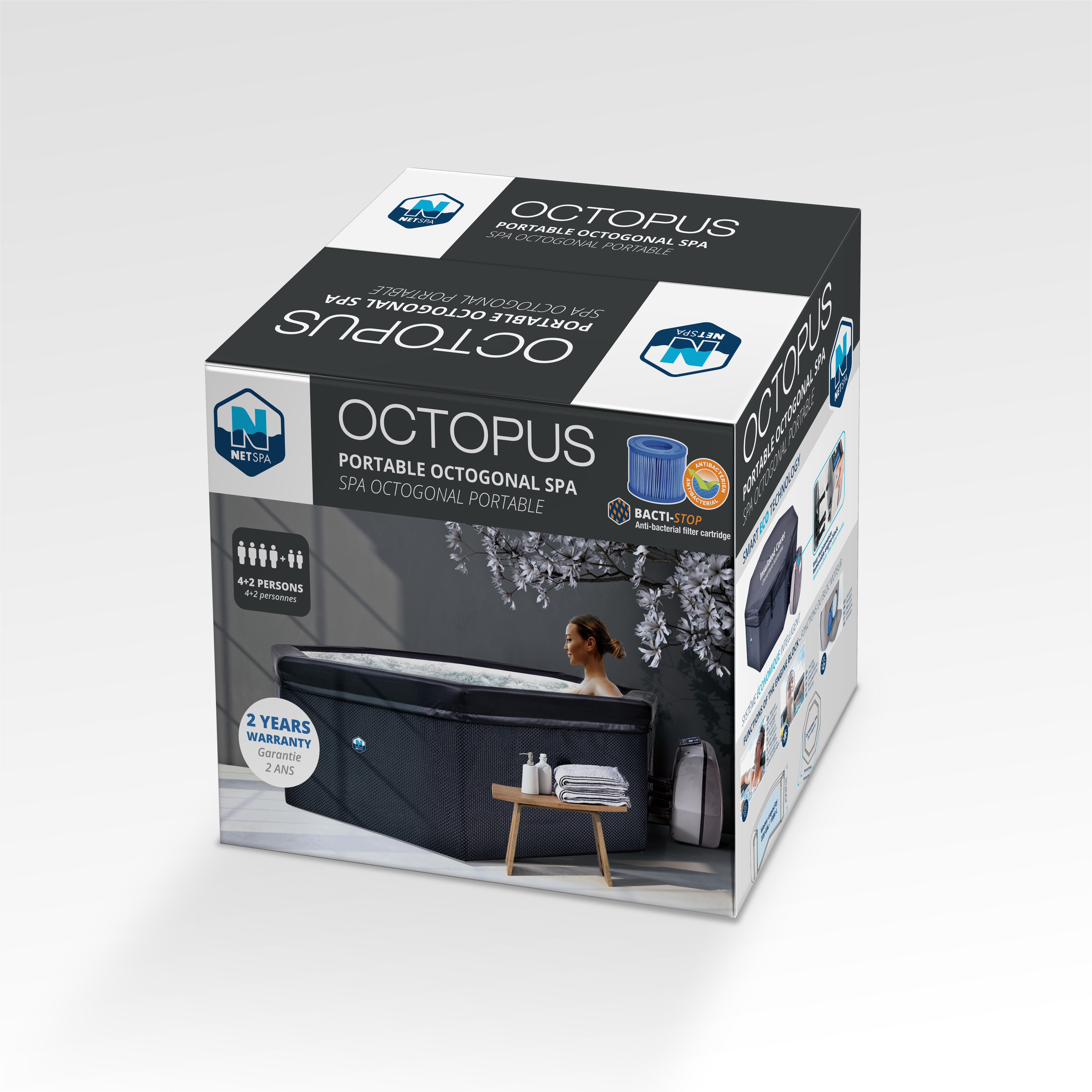 Spa gonflable OCTOPUS octogonal 6 places - 15