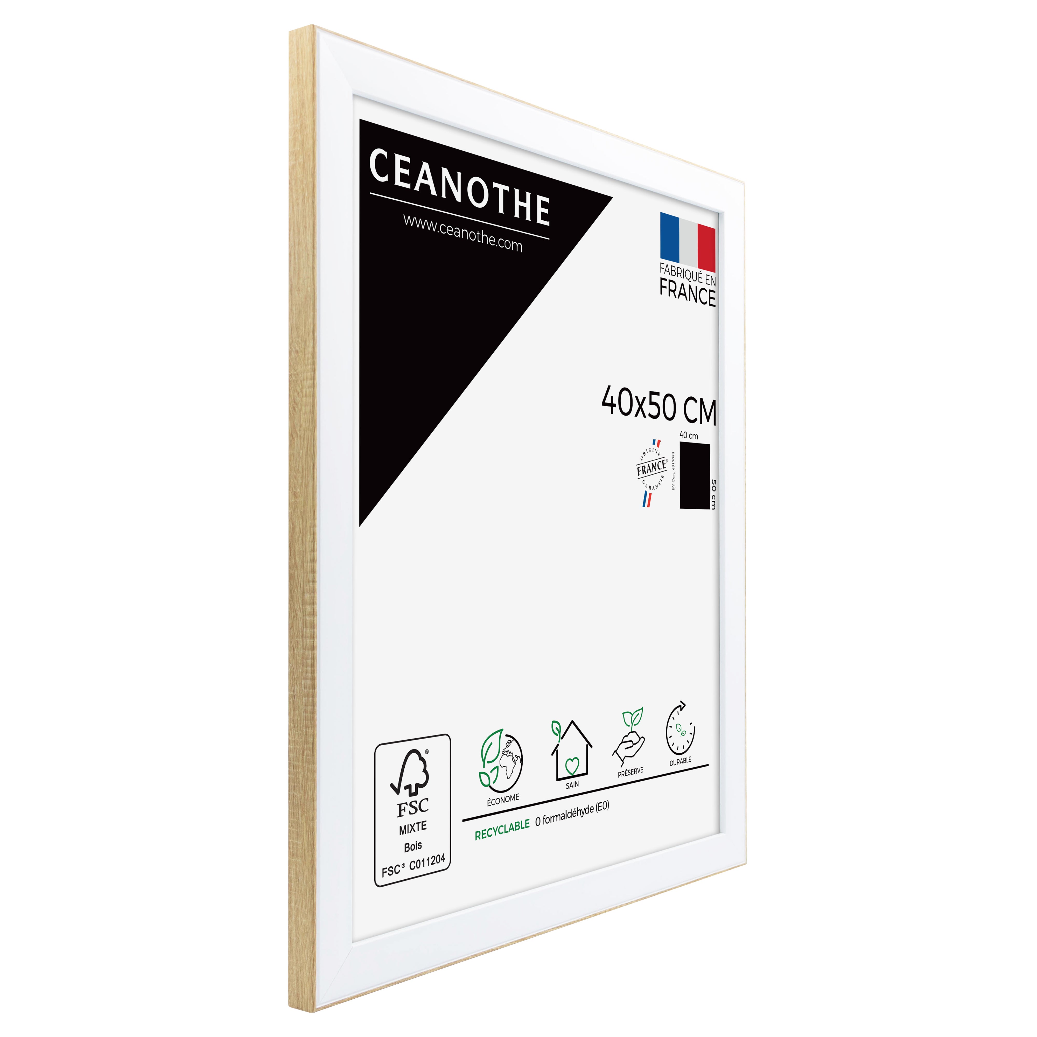 Cadre Newton brut, 40 x 50 cm blanc, CEANOTHE - 6