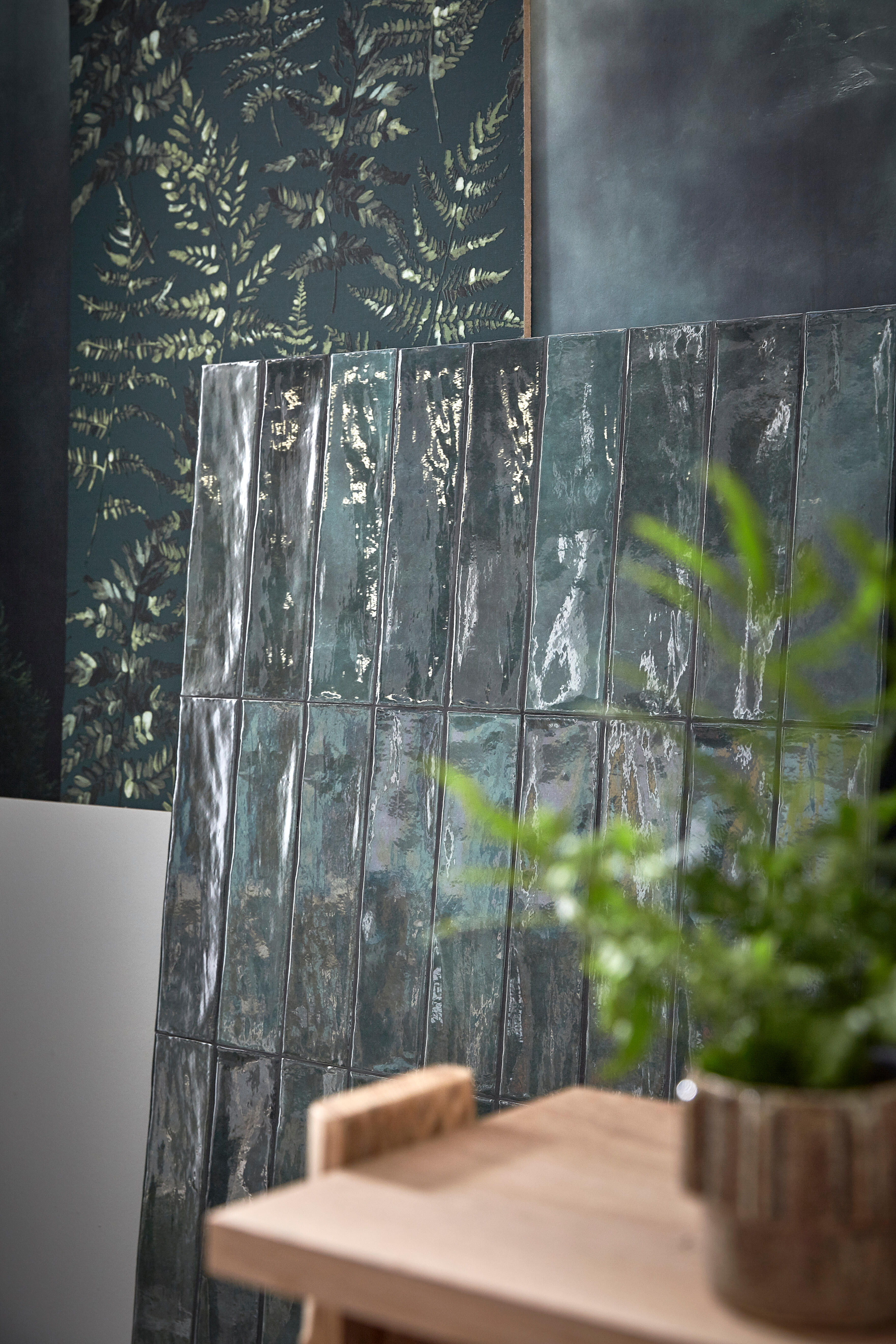 Carrelage mur intérieur effet zellige vert foncé Bakerstreet l.7.5 x L.30 cm - 8