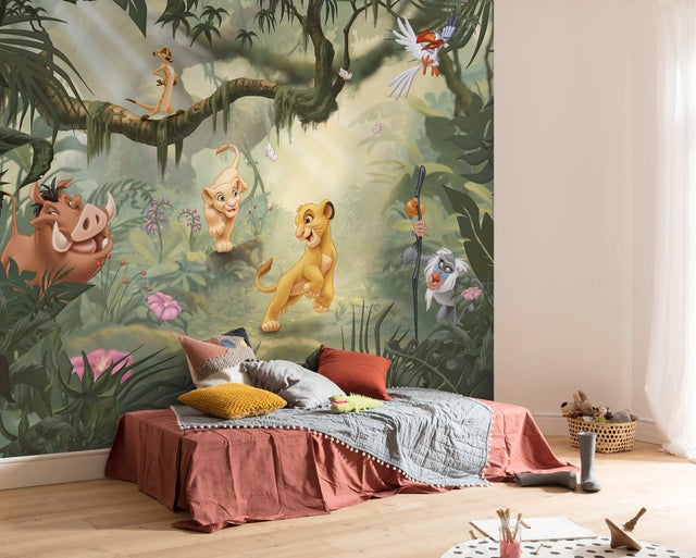 Papier peint panoramique jungle vert l.300 x H.250 cm