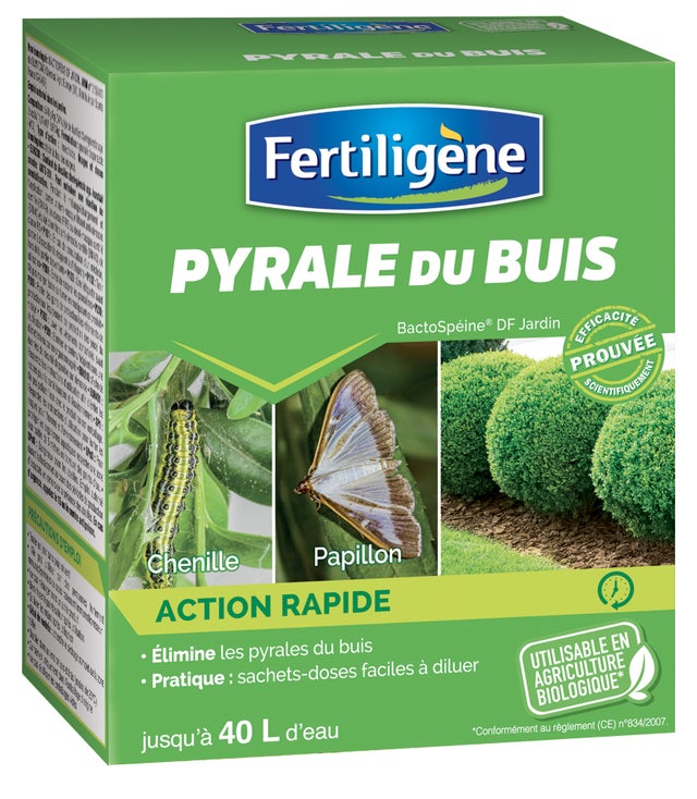 Traitement des insectes pyrale du buis FERTILIGENE , pourconifères / haie, 20g