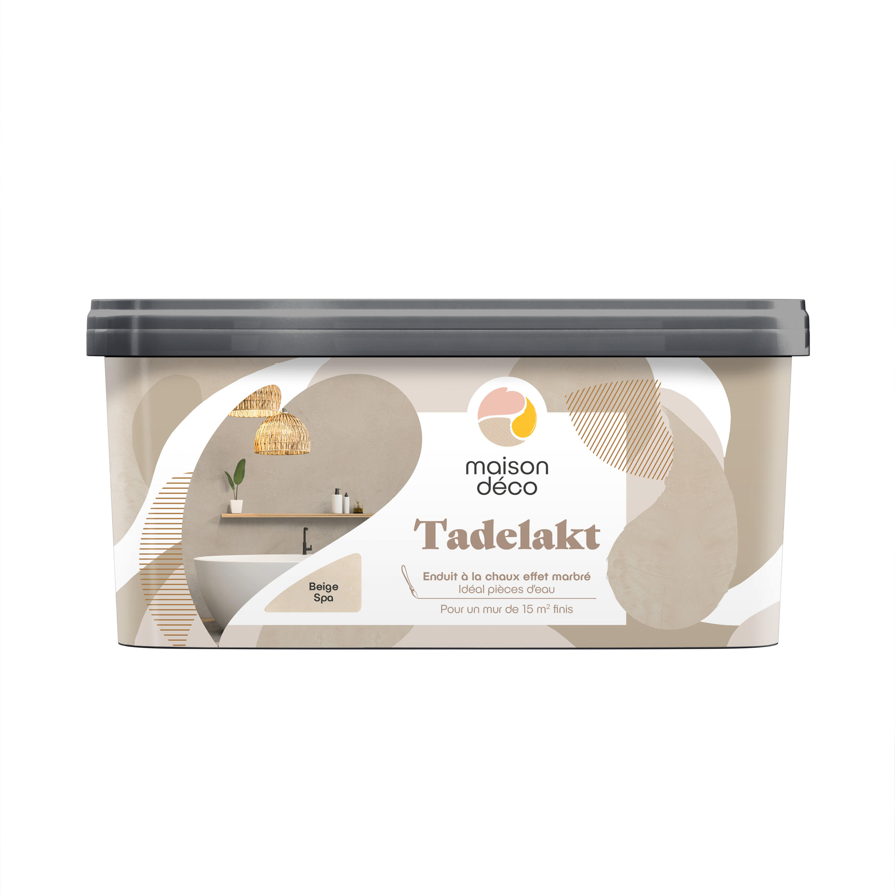 Enduit décoratif Tadelakt MAISON DECO, beige spa, 5 l - 4