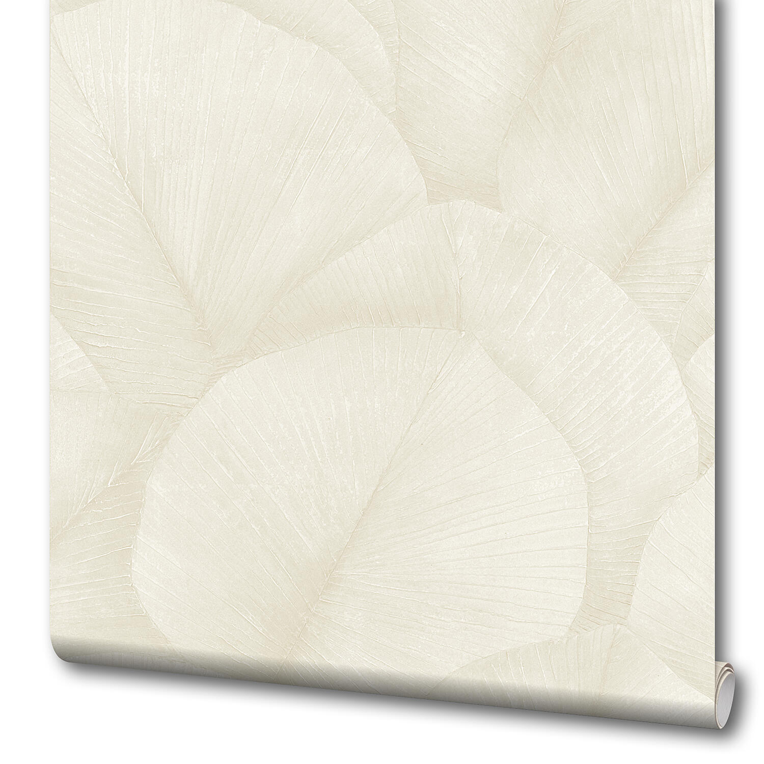 Papier peint intissé Feuille osaka beige - 4