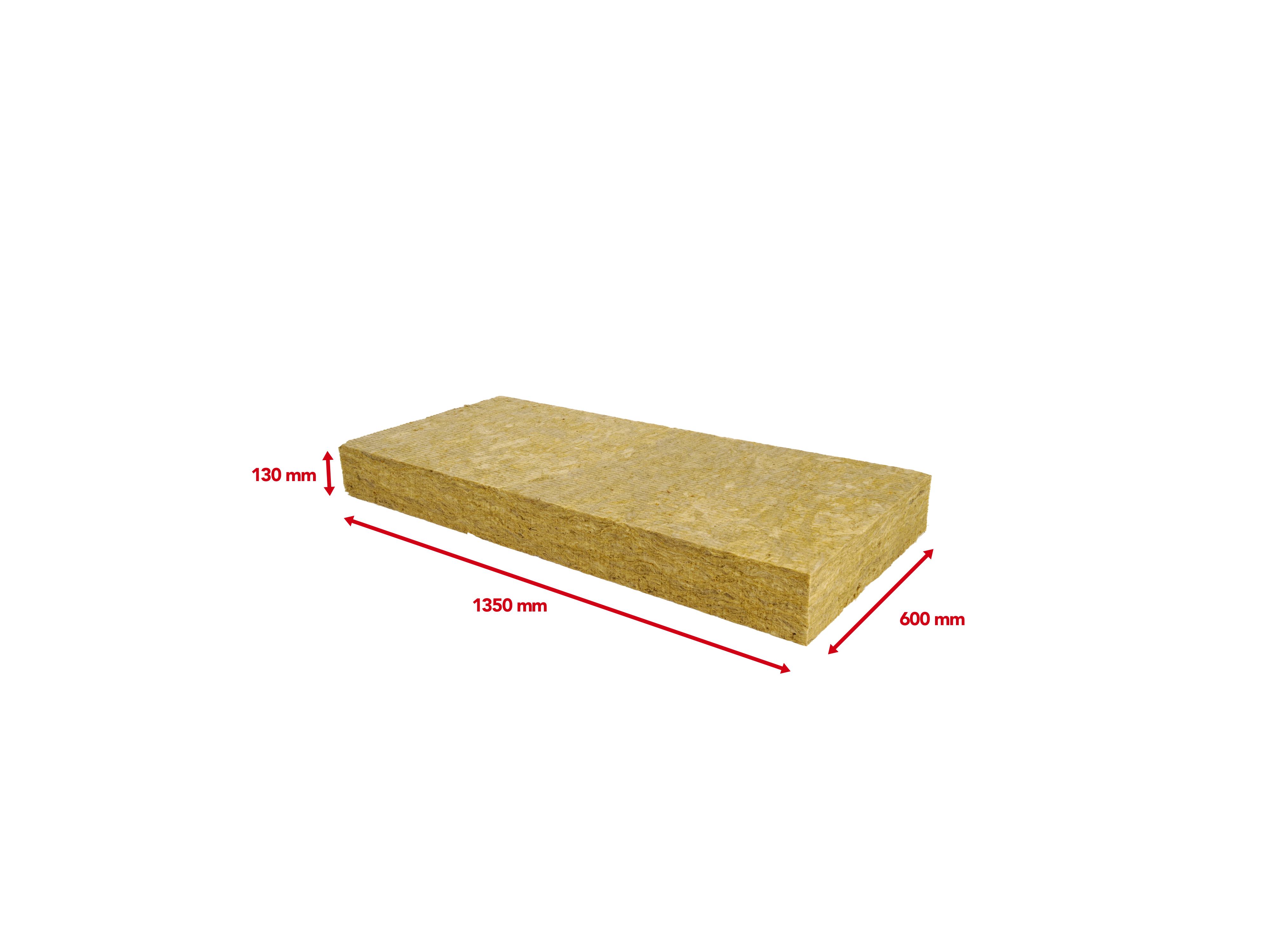 Lot de 5 panneaux laine de roche ROCKWOOL Rockfaçade, Ep.130mm, 1.35x0.6m, R3.75 - 2