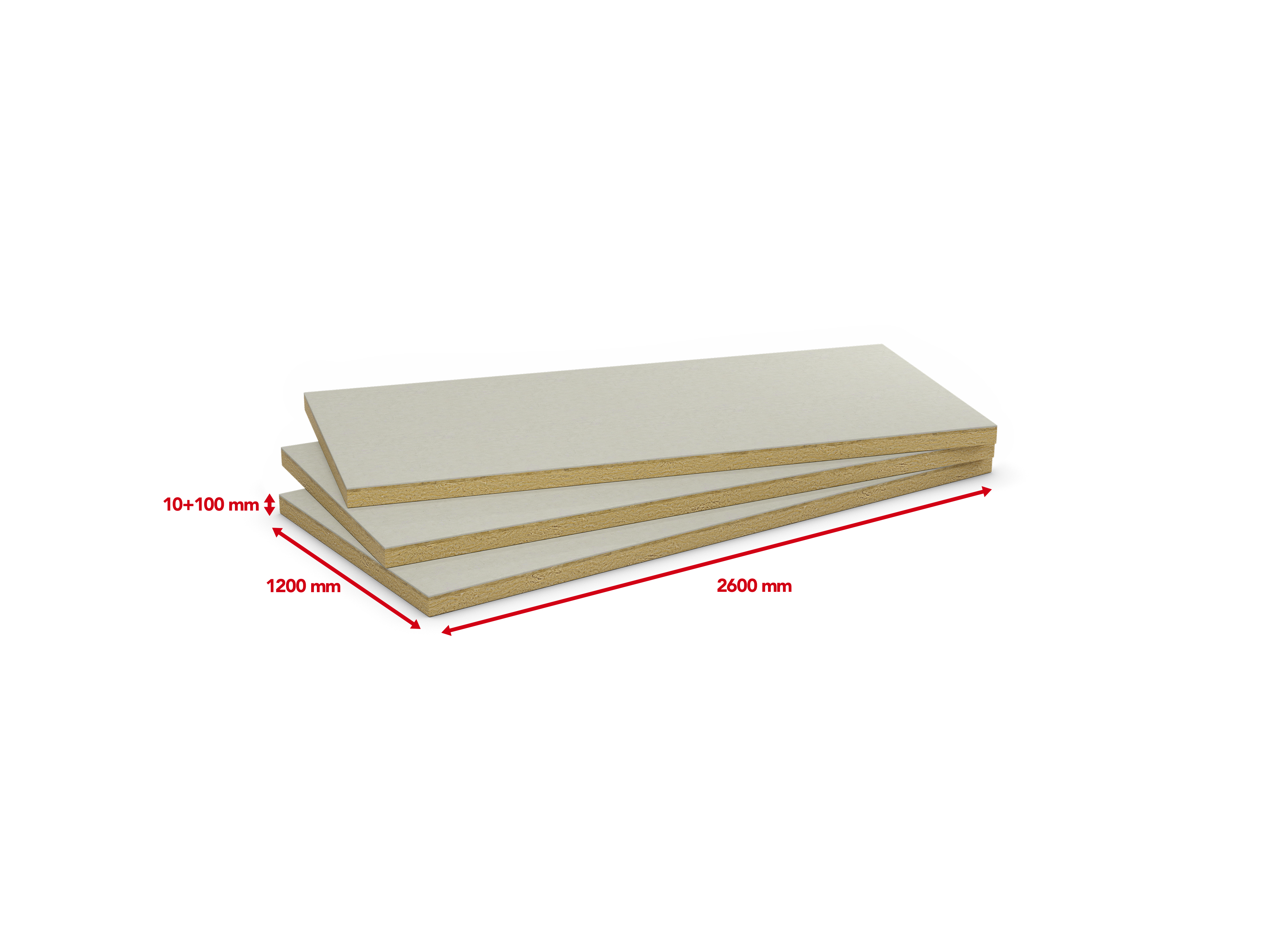 Doublage laine de roche ROCKWOOL Labelrock bidensité, Ep.110 mm,2.6x1.2 m - 3