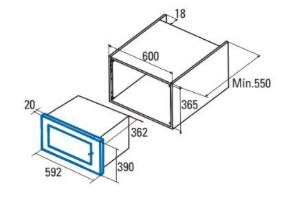 Micro-ondes grill Intégrable 25L BI2505DCG CATA Noir - 2