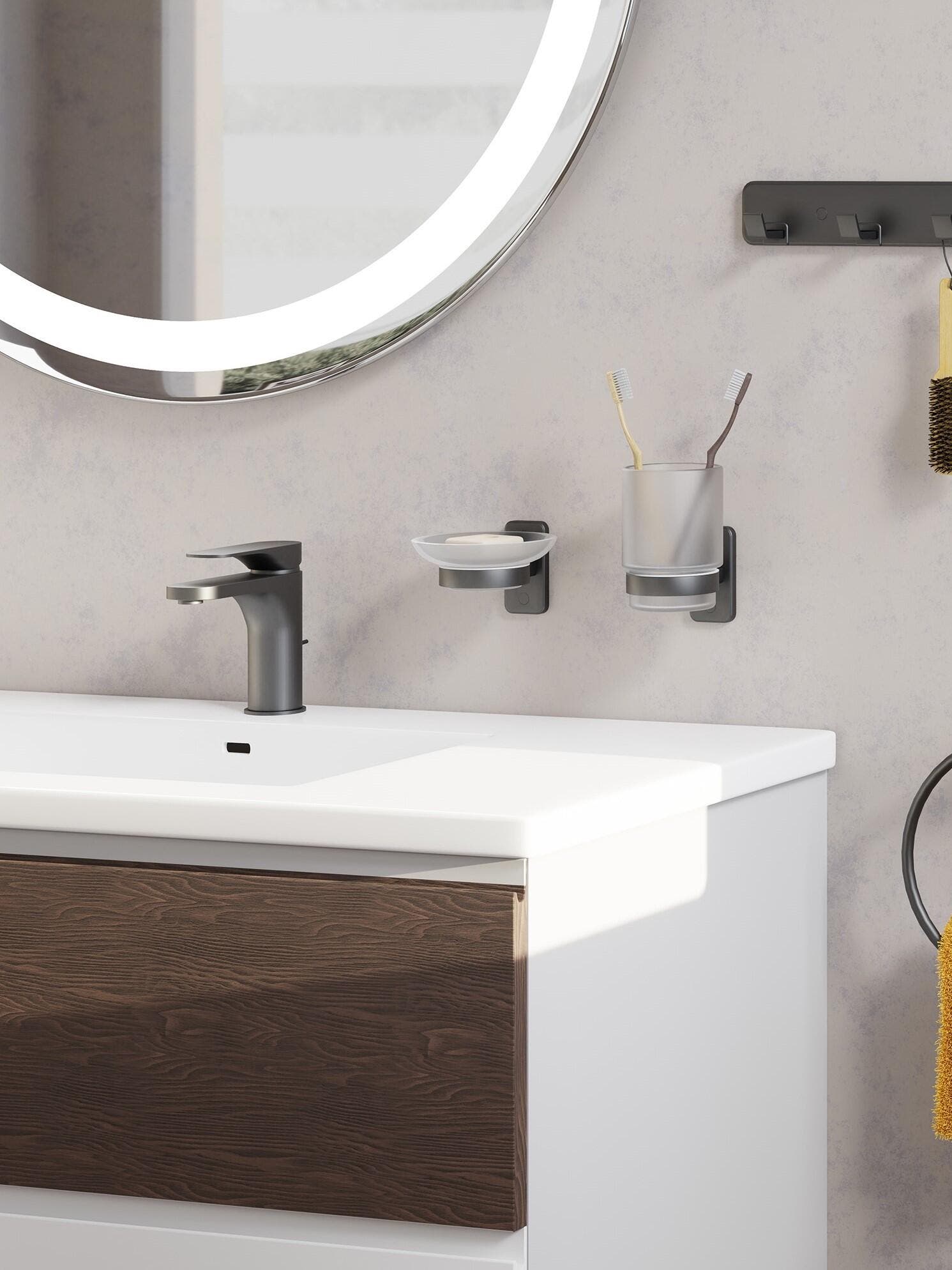 Kit accessori bagno da 4 pezzi in acciaio Metaform