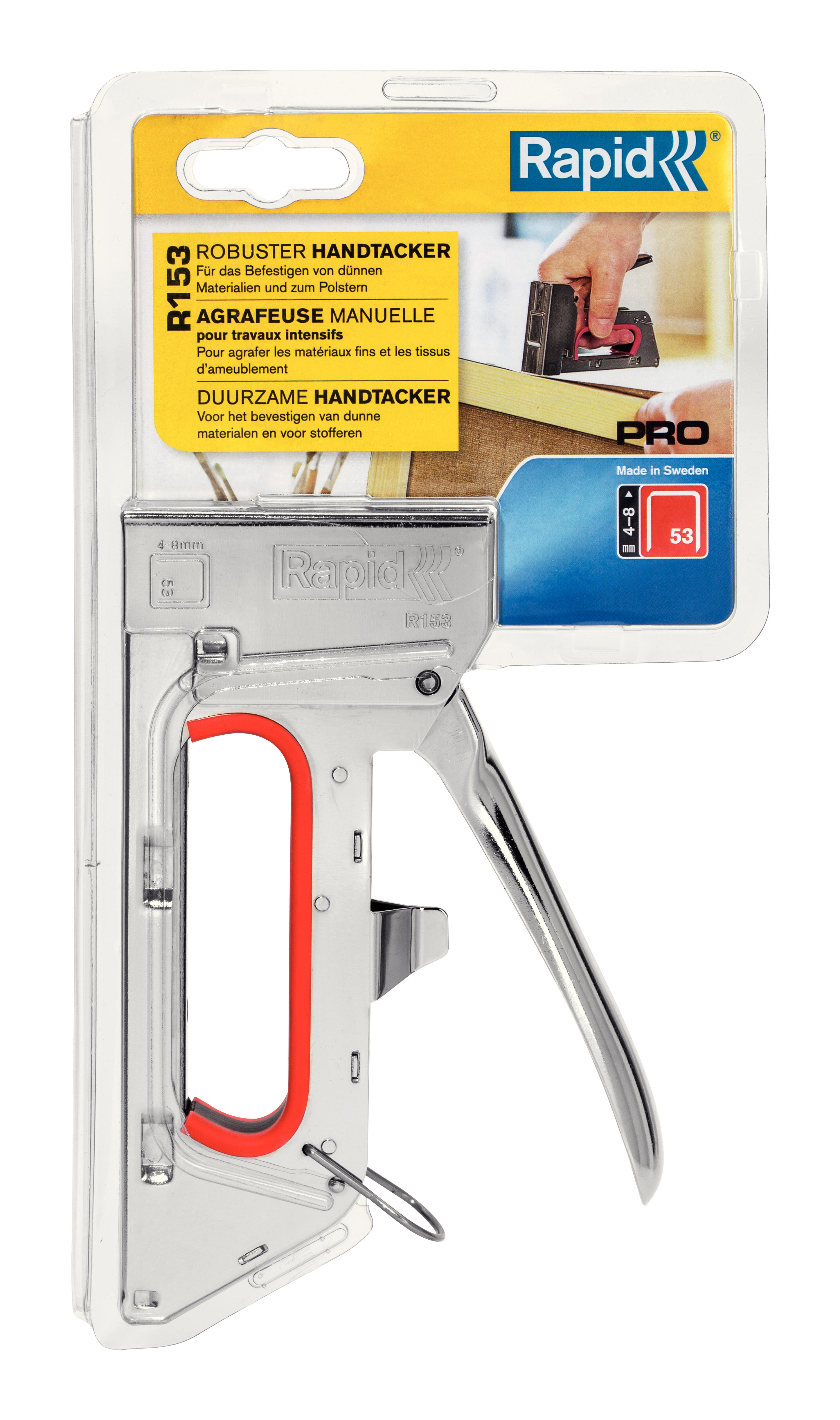 Agrafeuse manuelle R153E Rapid, pour agrafes N°53 (4-8mm) - 4