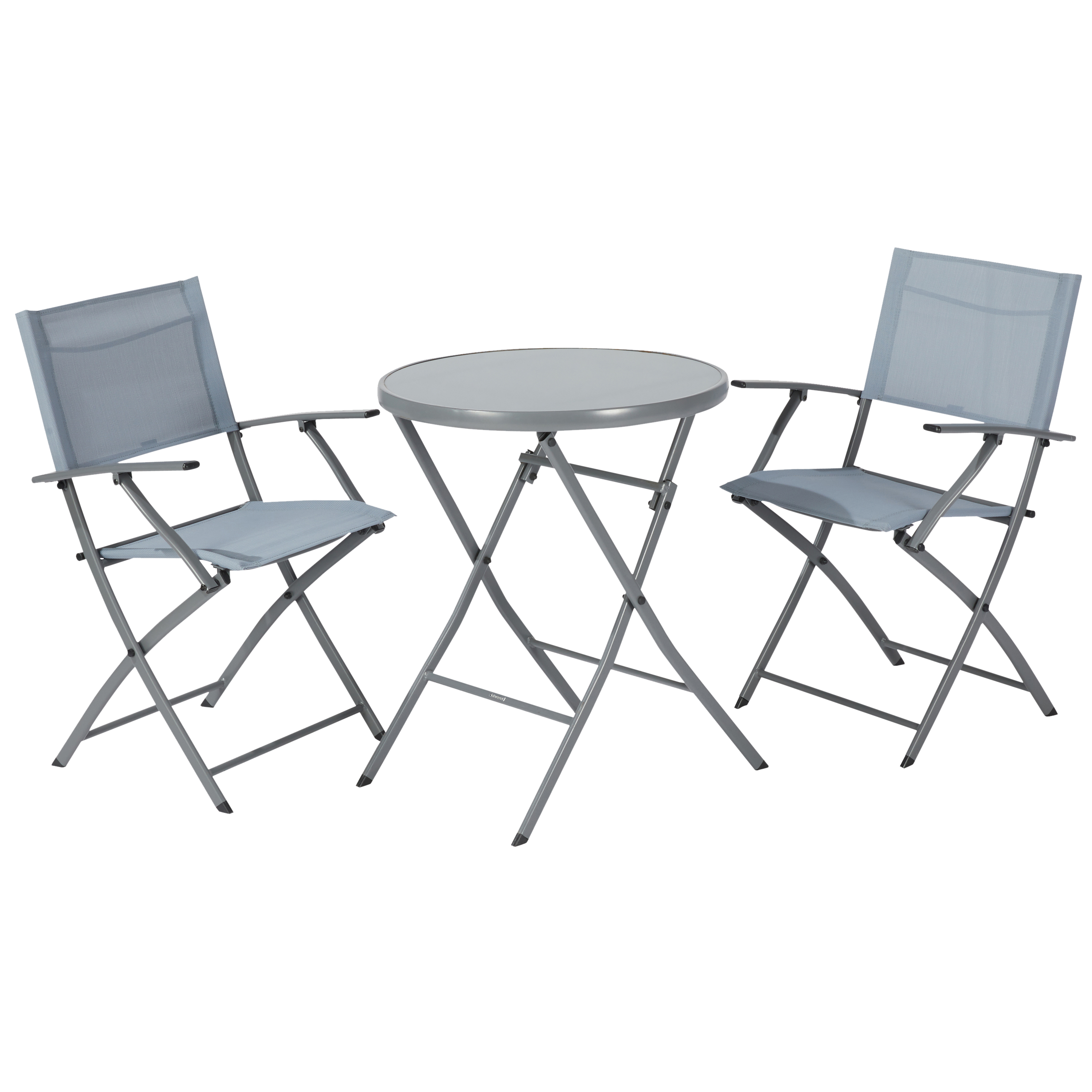 Mesa de metal NATERIAL EMYS D60CM ANTRACITE - 35