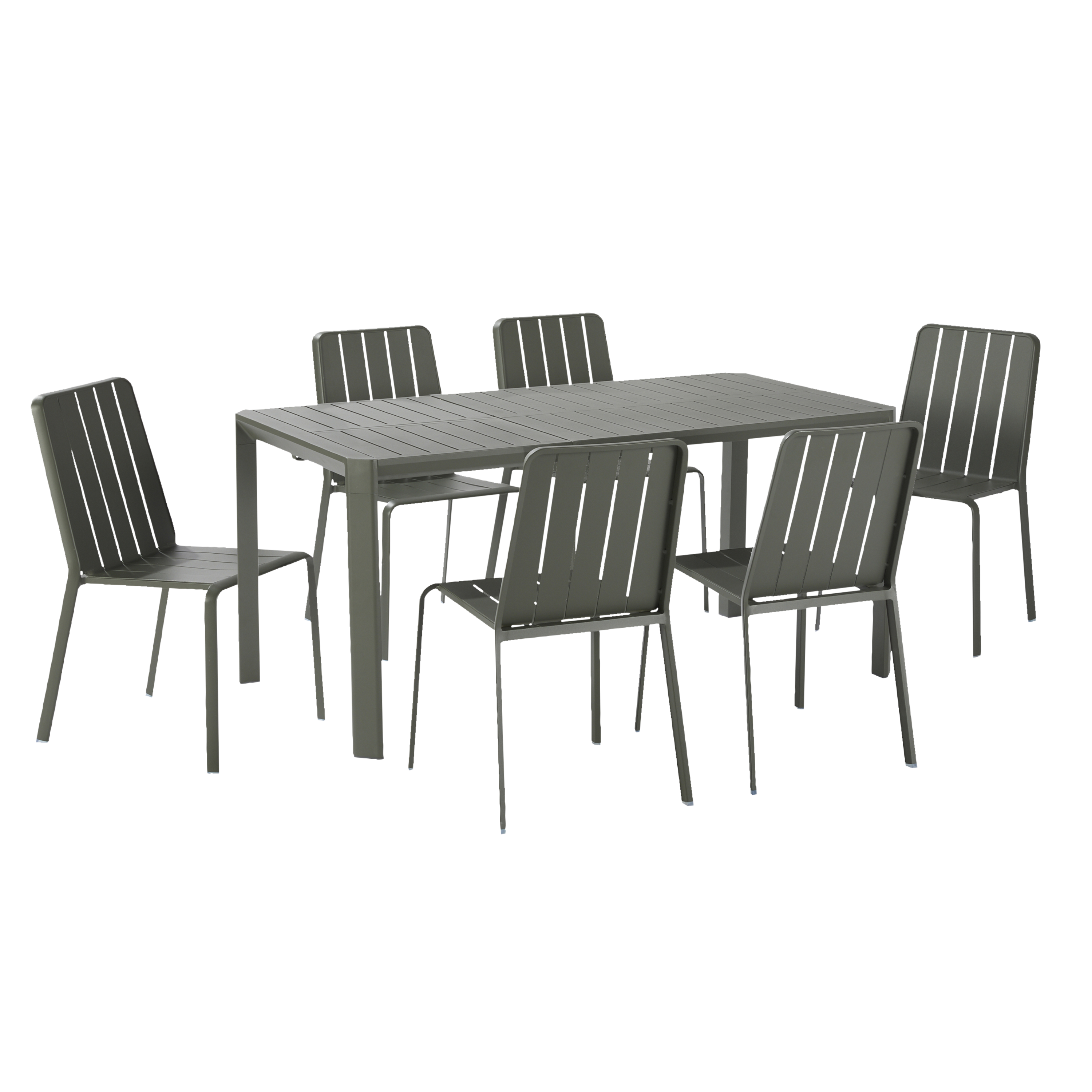 Sedia da giardino Idaho NATERIAL, struttura e seduta in alluminio verde - 16