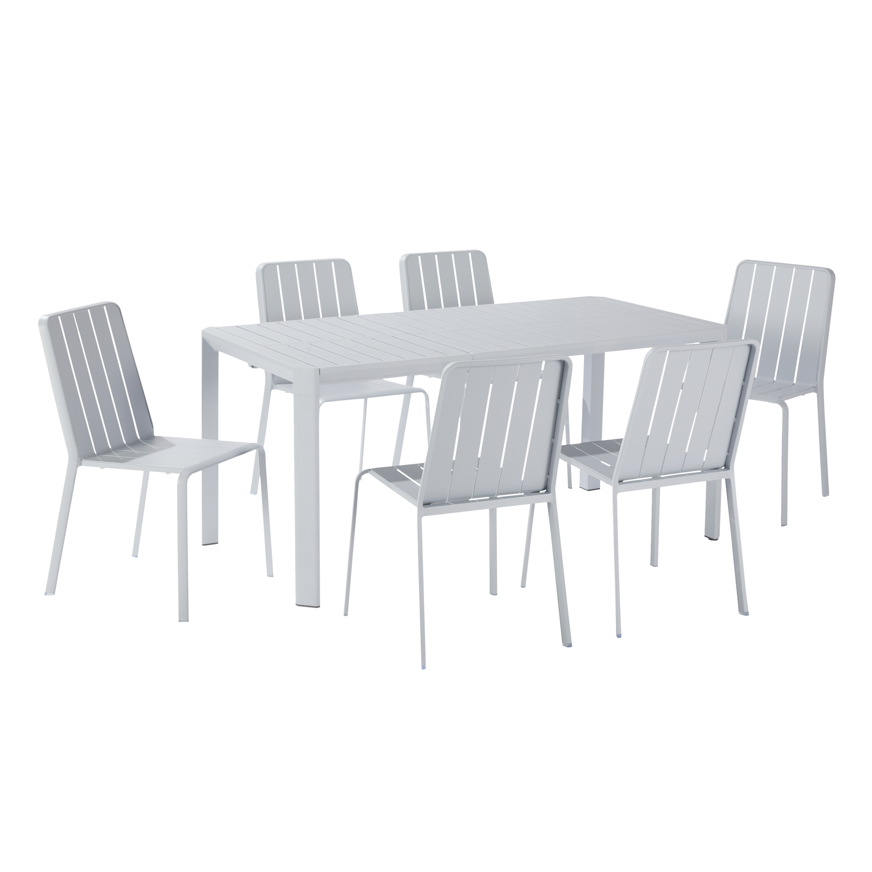 Sedia da giardino Idaho NATERIAL, struttura e seduta in alluminio grigio - 5