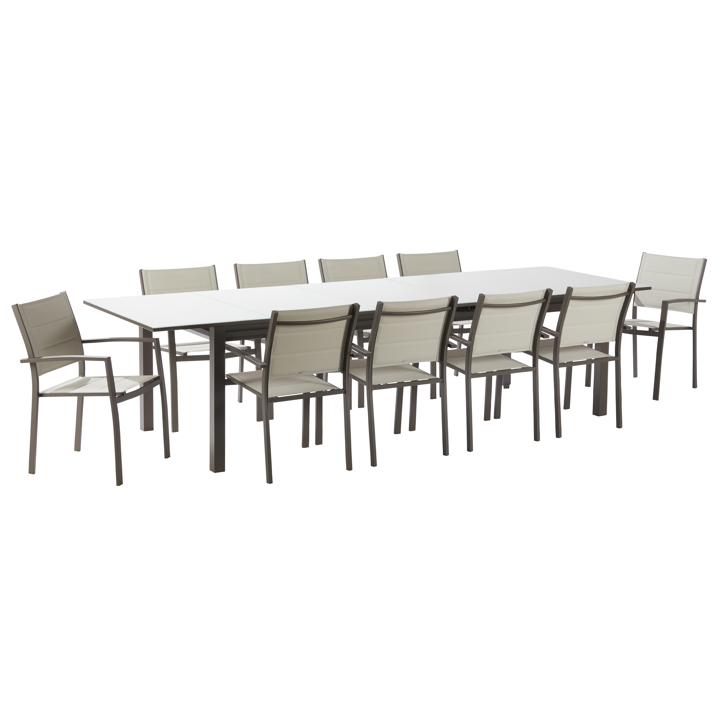 Table de jardin NATERIAL Odyssea rectangulaire gris / argent 12