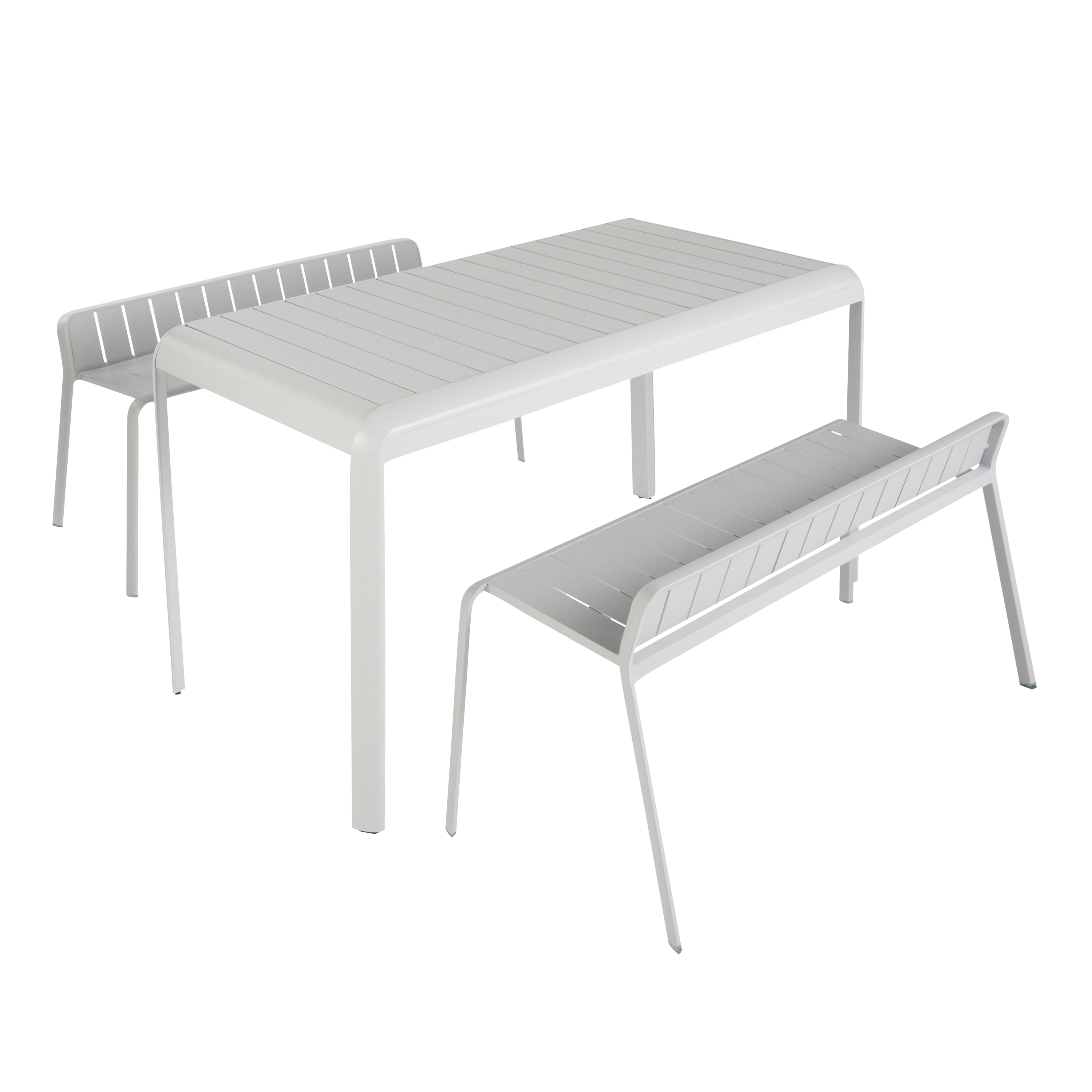 Panca da giardino in alluminio grigio Idaho NATERIAL, 2 posti - 7