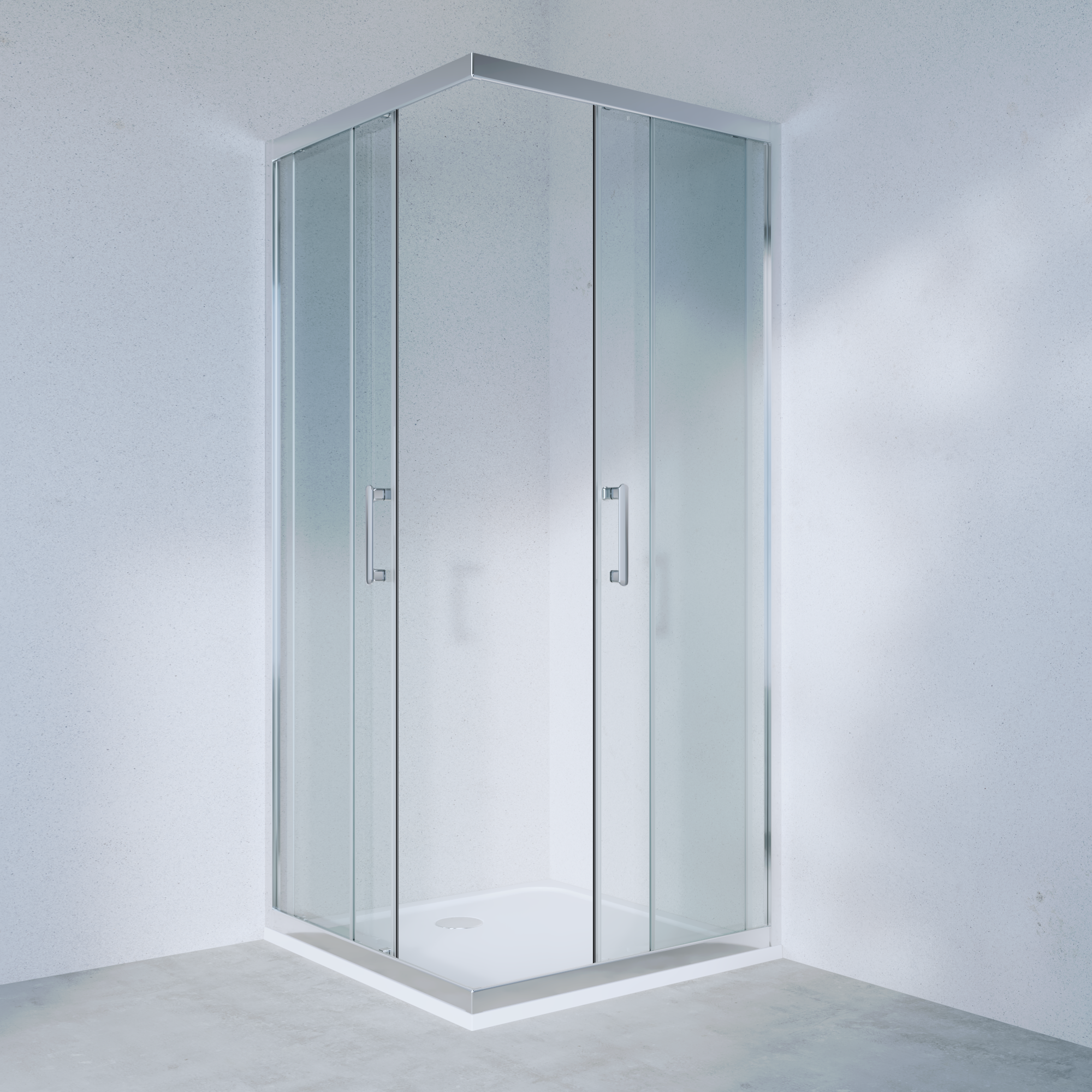 Szkło kabiny kwadratowej transparentne Easy 90 x 90 x 190 Sensea - 7