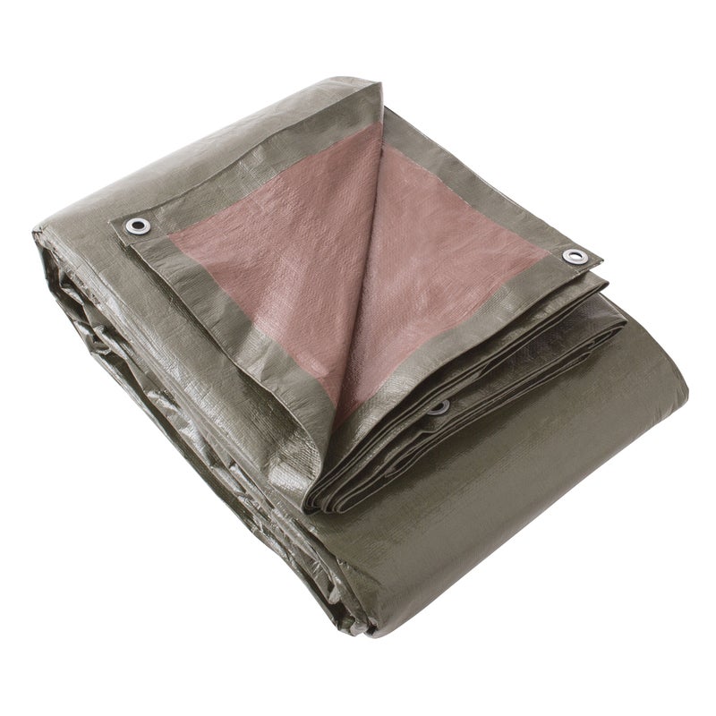 Plandeka ochronna 6x10 m 140 g/m zielono-brązowa Dexter