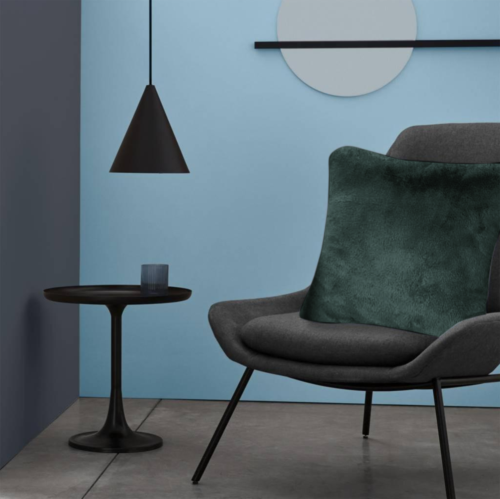 Coussin Swanny, imitation fourrure, émeraude l.45 x H.45 cm INSPIRE - 5