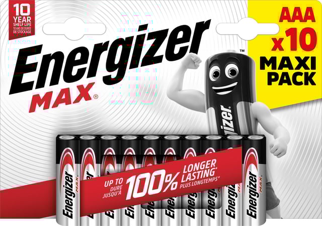 Pila LR03 AAA ENERGIZER MAX AAA 10PZ 10 batterie