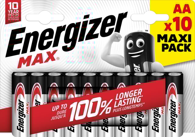 Pila LR06 ENERGIZER MAX AA 10PZ 10 batterie