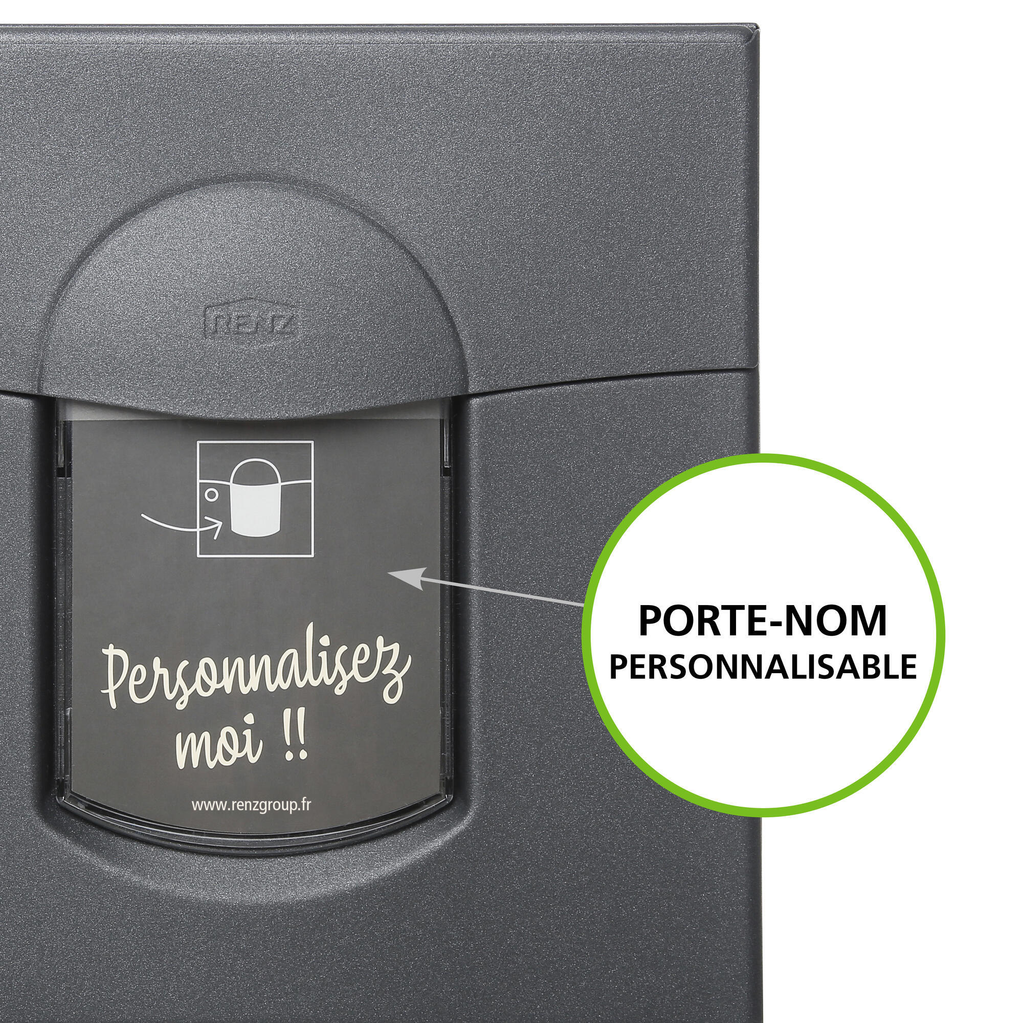 Boite au lettre solea renz grande porte nom personnalisable - 1
