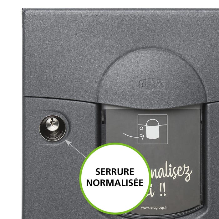 Boite aux lettres avec serrure agréée solea renz