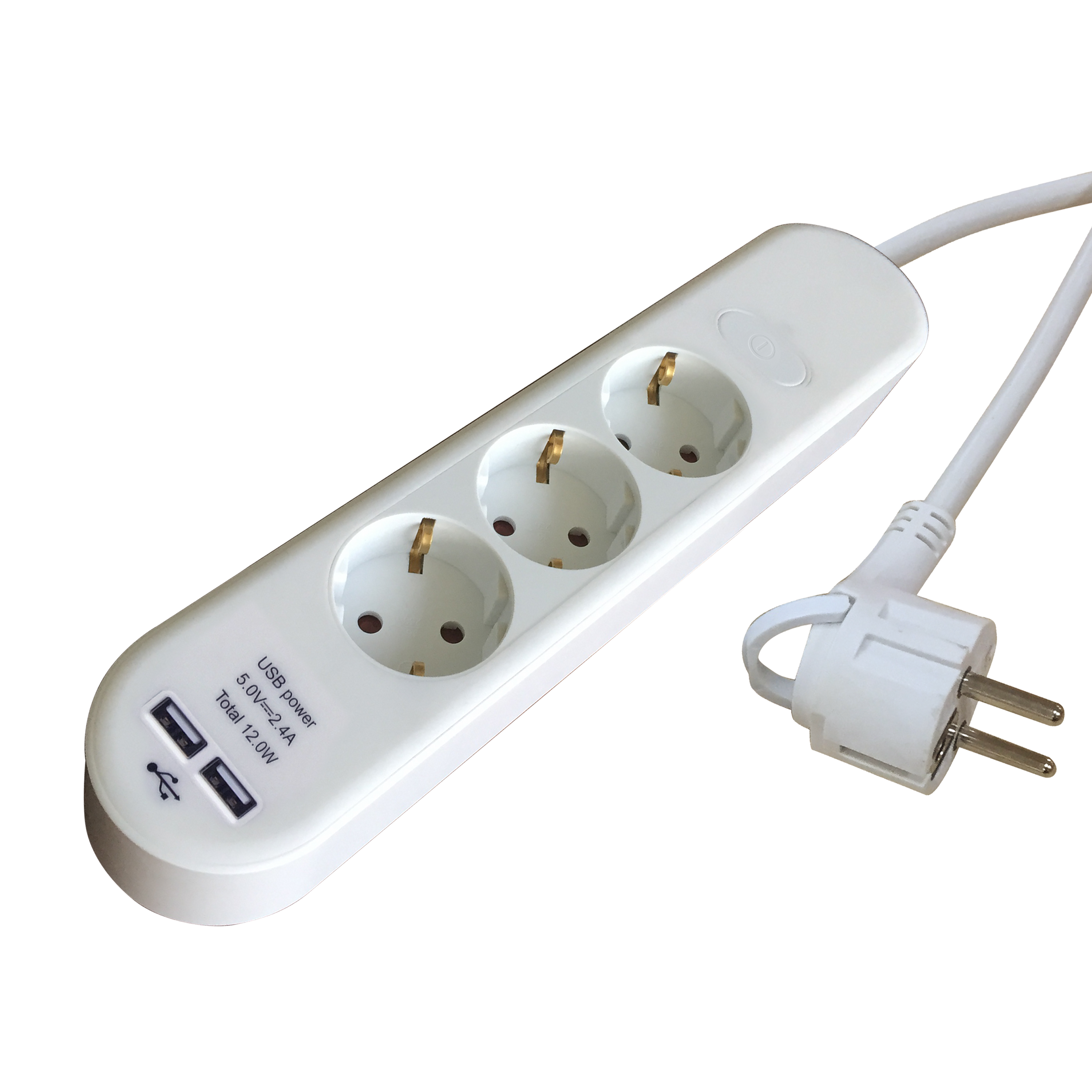 Extensão de 3 tomadas 2 USB 1.5m branco Lexman - 11