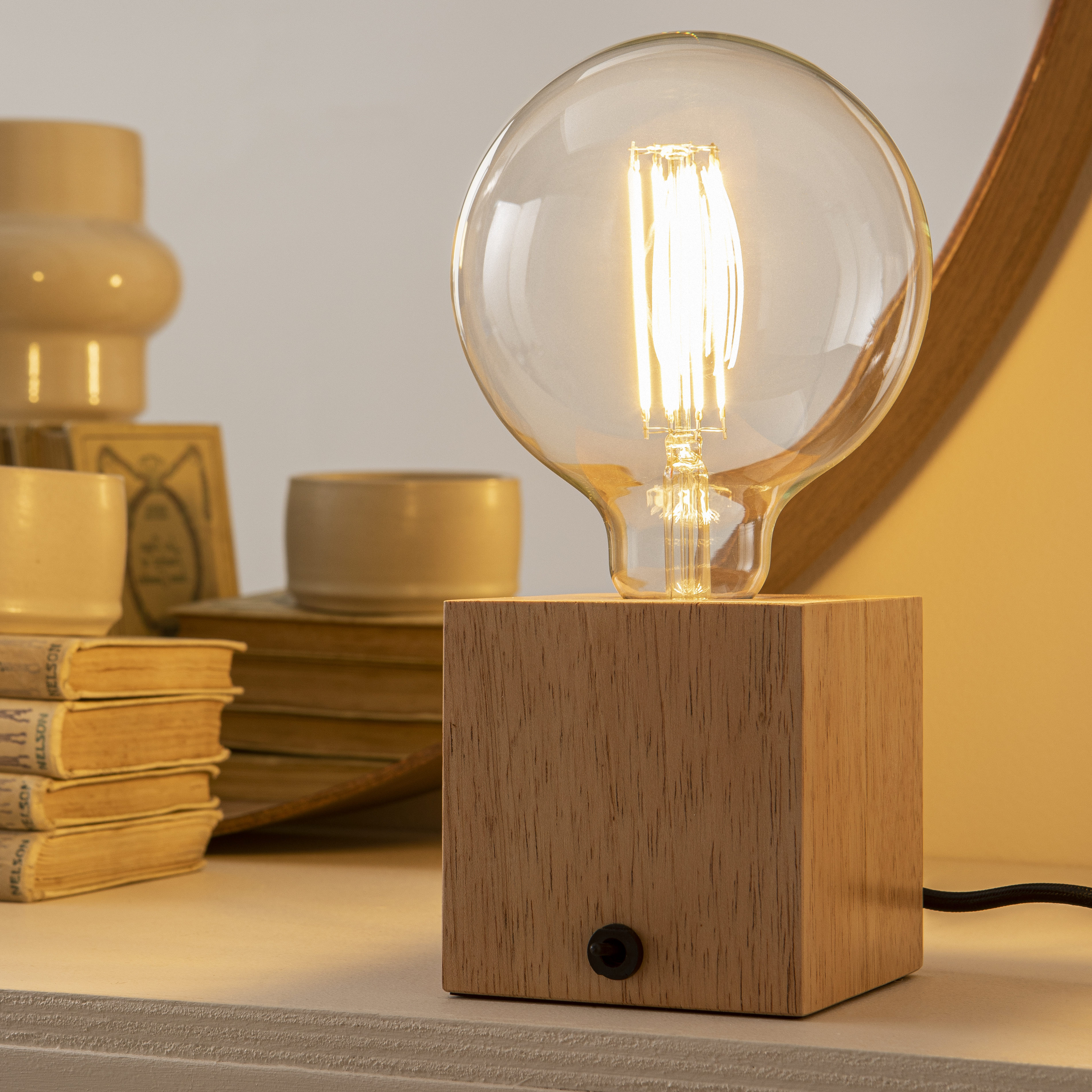 Lampka stołowa Bokken drewniana E27 Inspire - 21