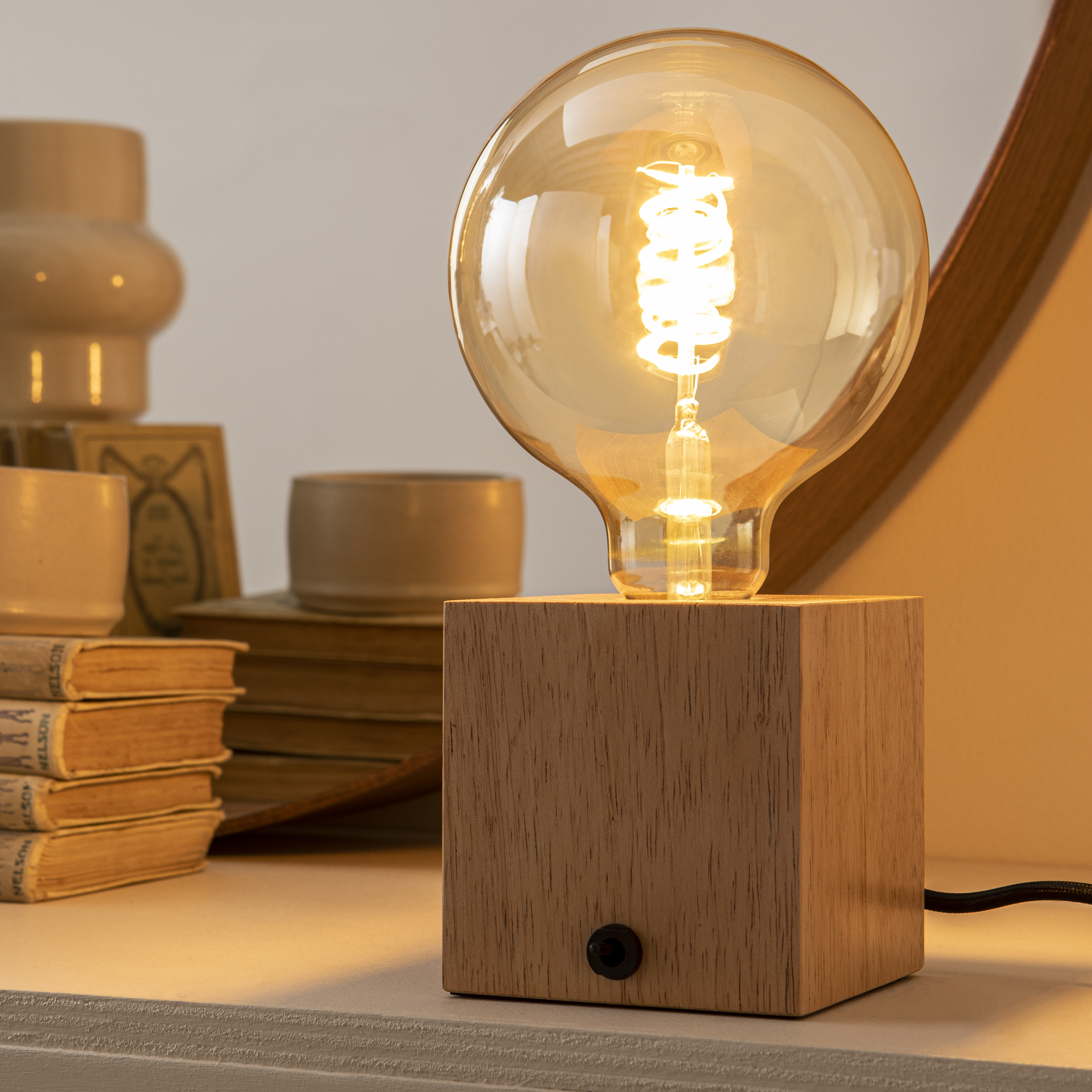 Lampka stołowa Bokken drewniana E27 Inspire - 15