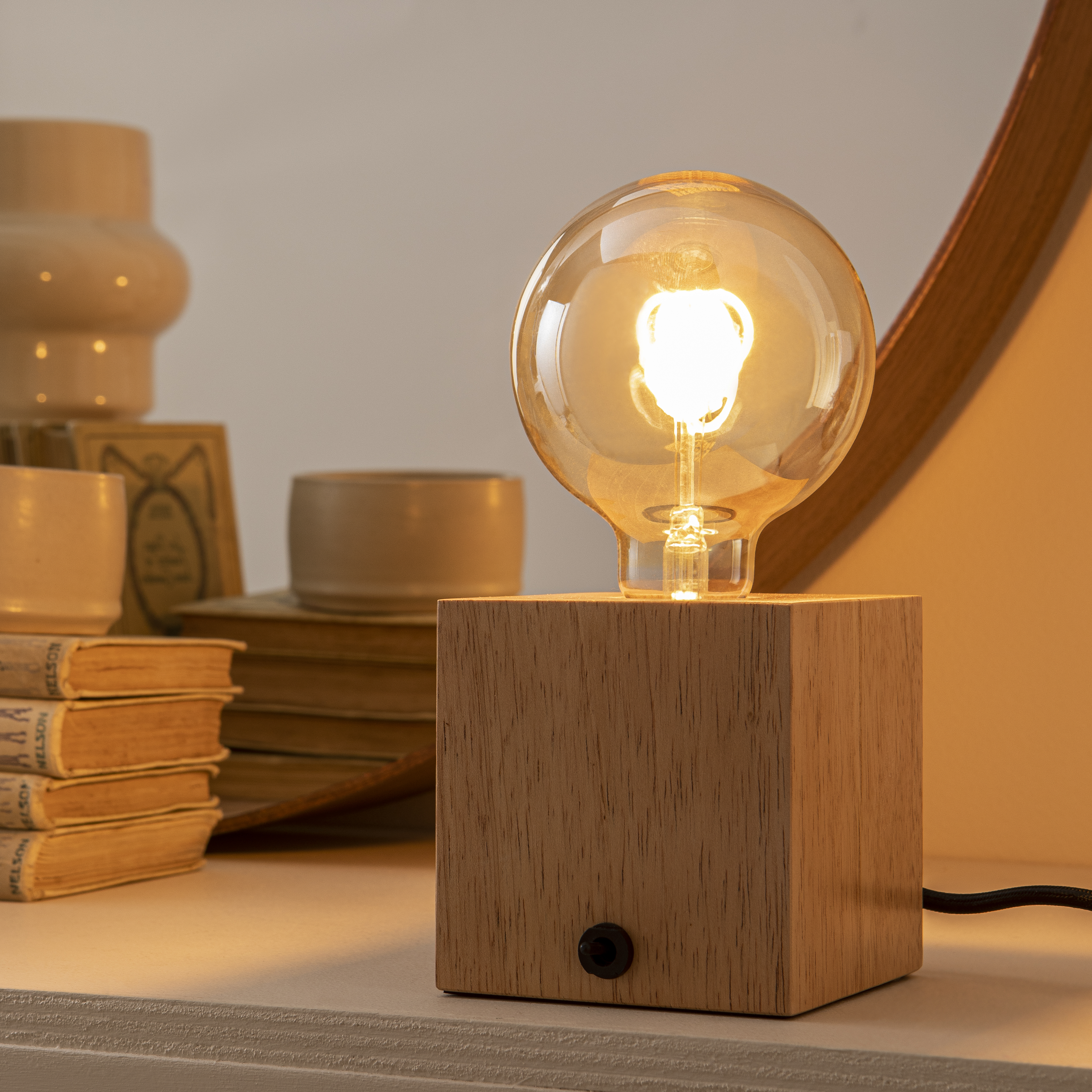 Lampka stołowa Bokken drewniana E27 Inspire - 16