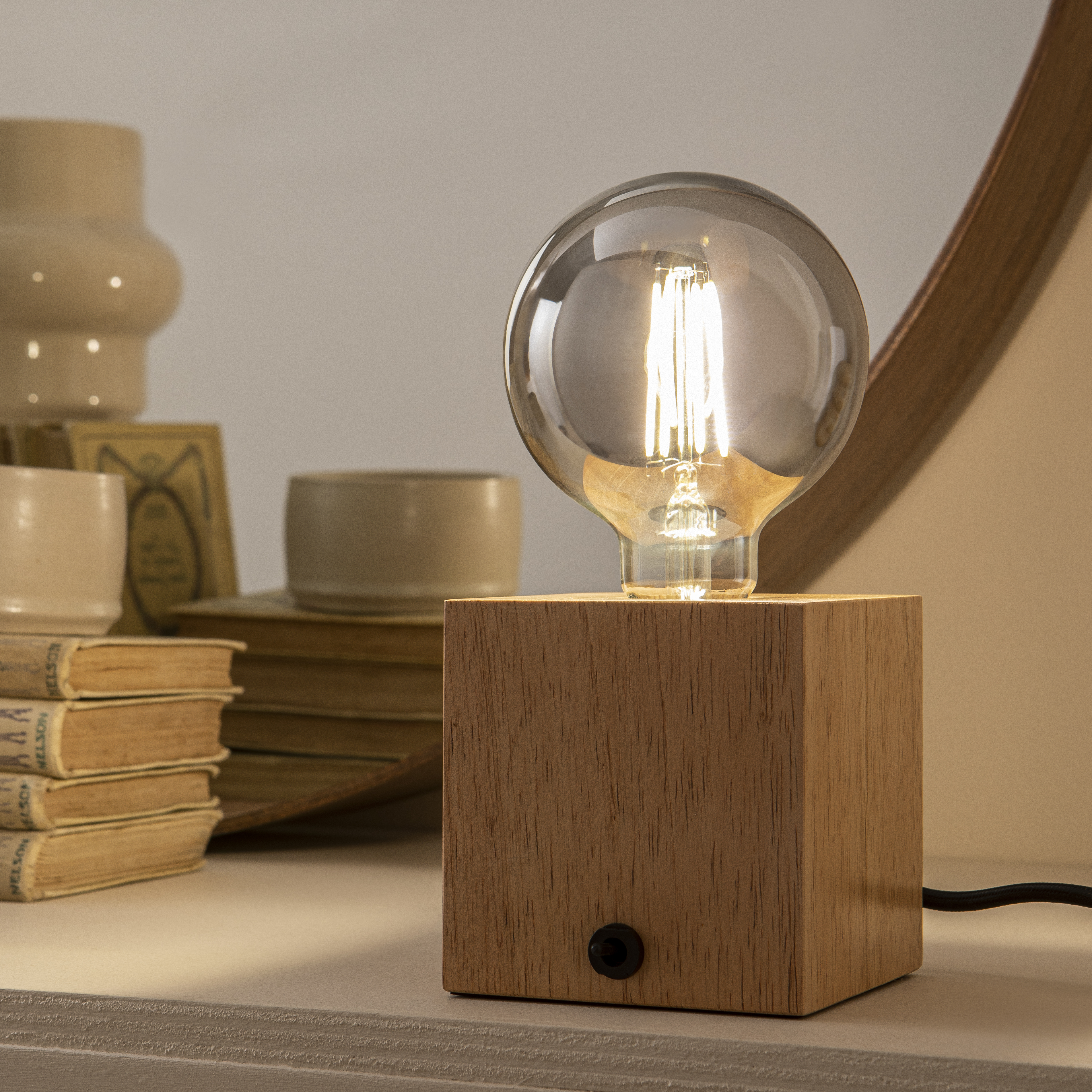 Lampka stołowa Bokken drewniana E27 Inspire - 9