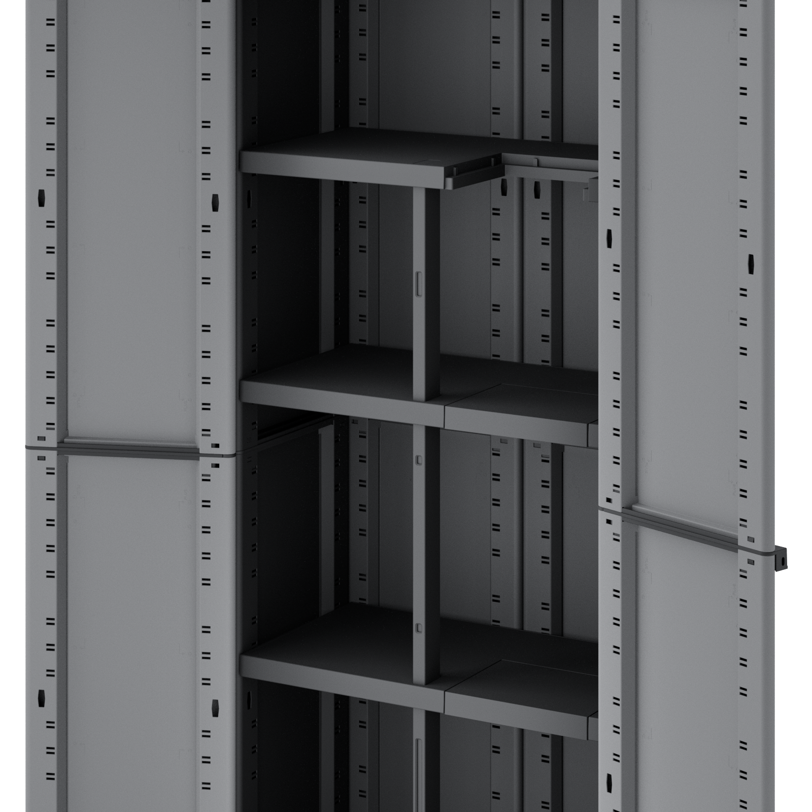 Armário em PVC alto interior cinza 170x68x39 cm Spaceo Gary - 24