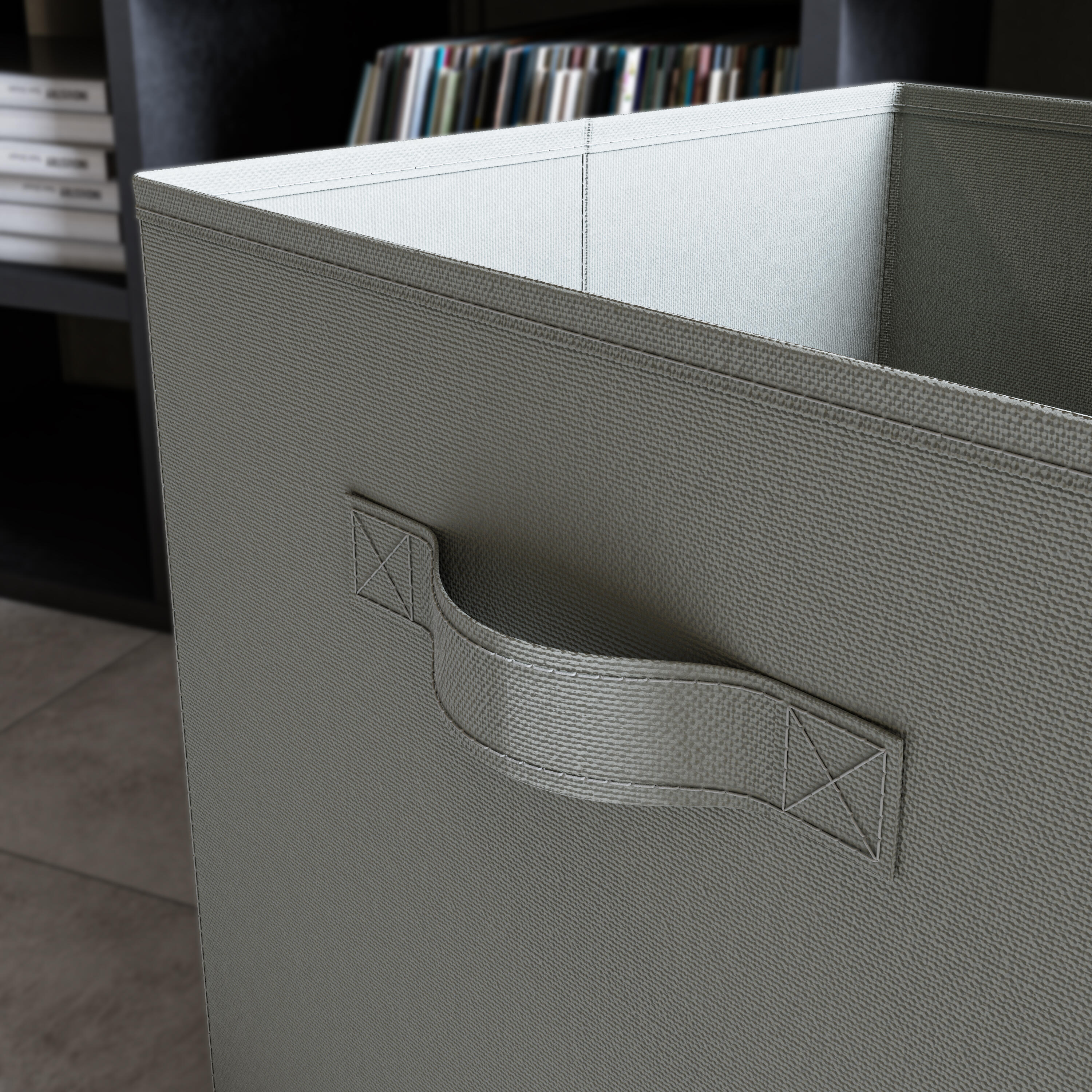 Panier SPACEO Kub gris H.31 x l.31 x P.31 cm - 4
