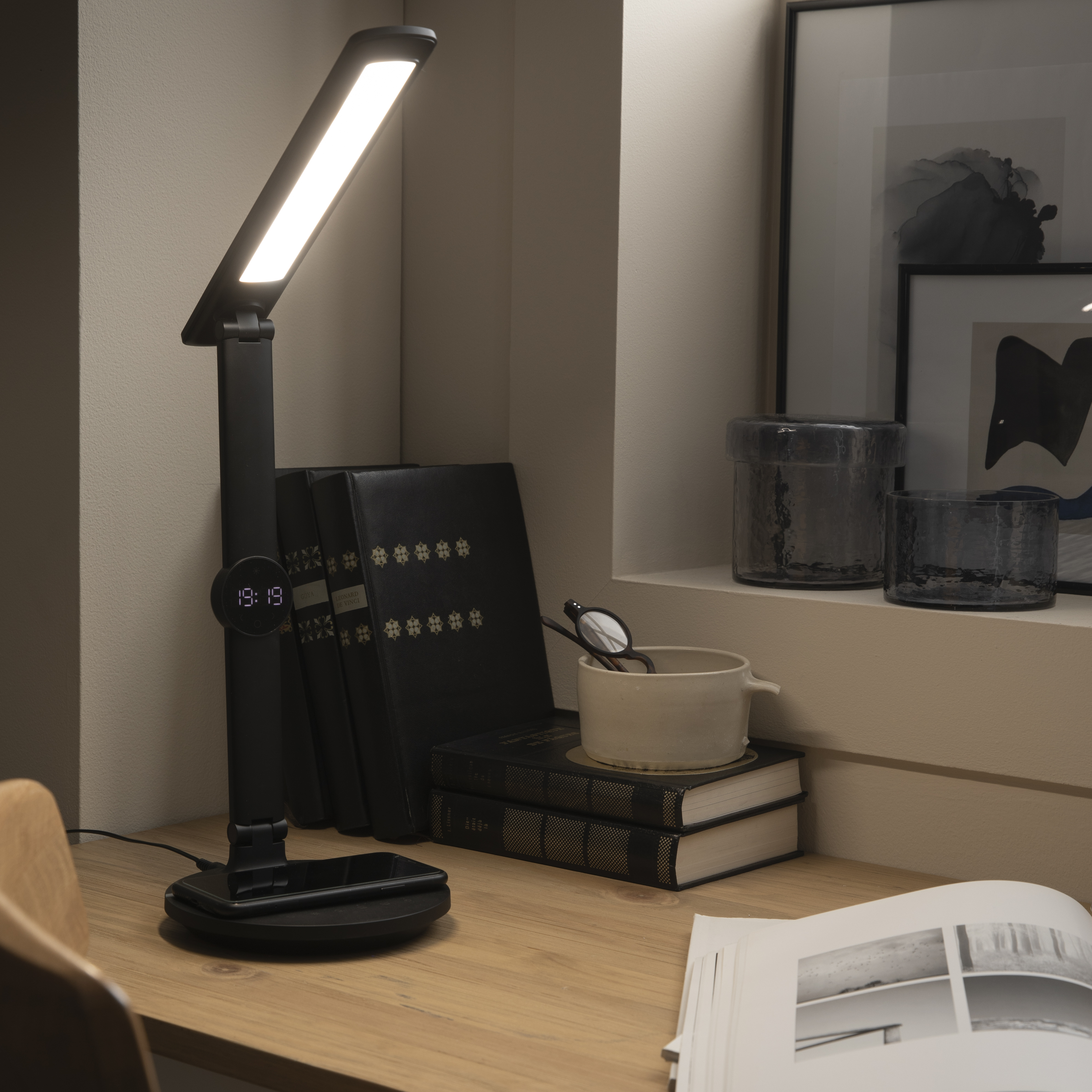 Flexo para escritorio táctil LED Alex plus INSPIRE con estructura negra CCT 3000K-6500K - 5