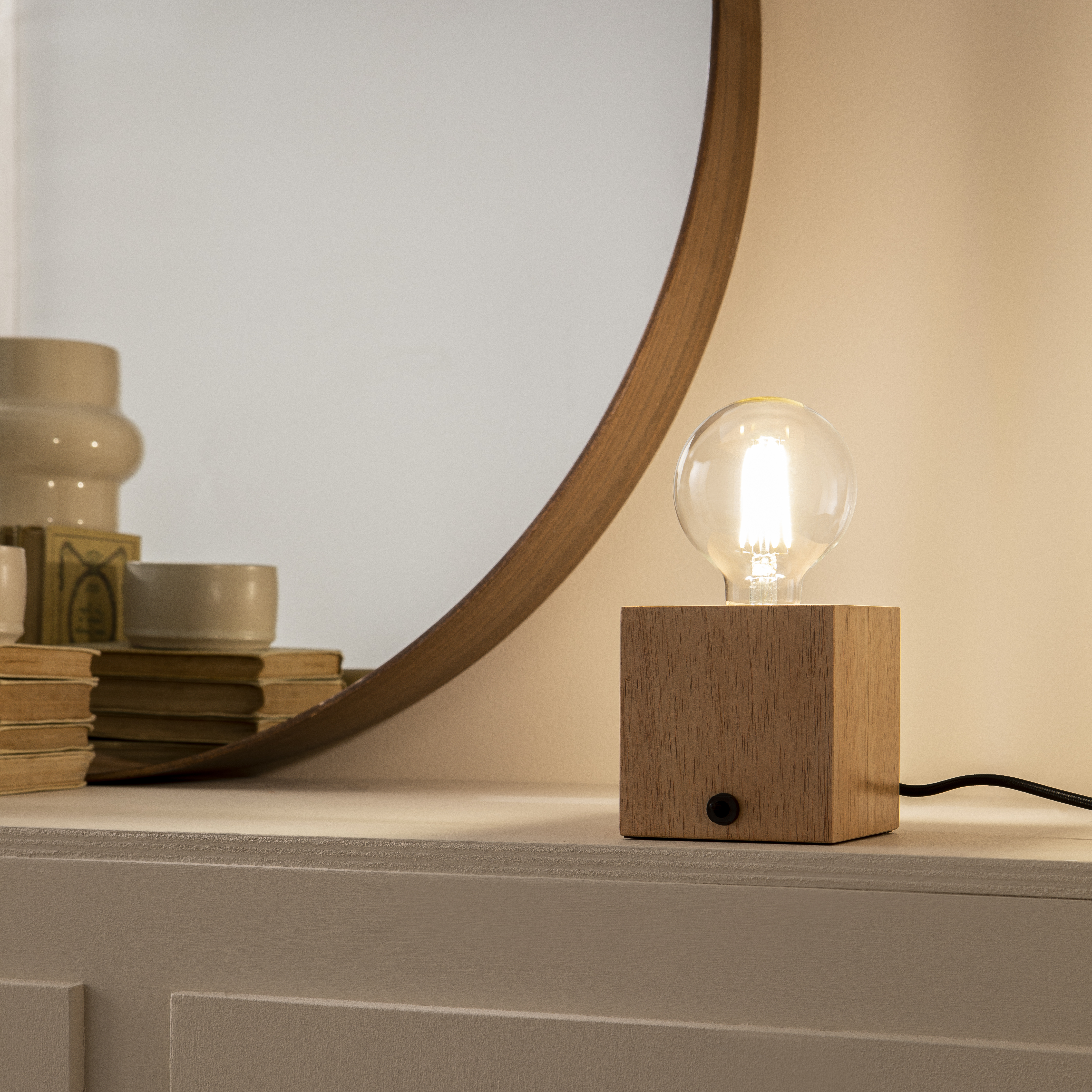 Lampka stołowa Bokken drewniana E27 Inspire - 12