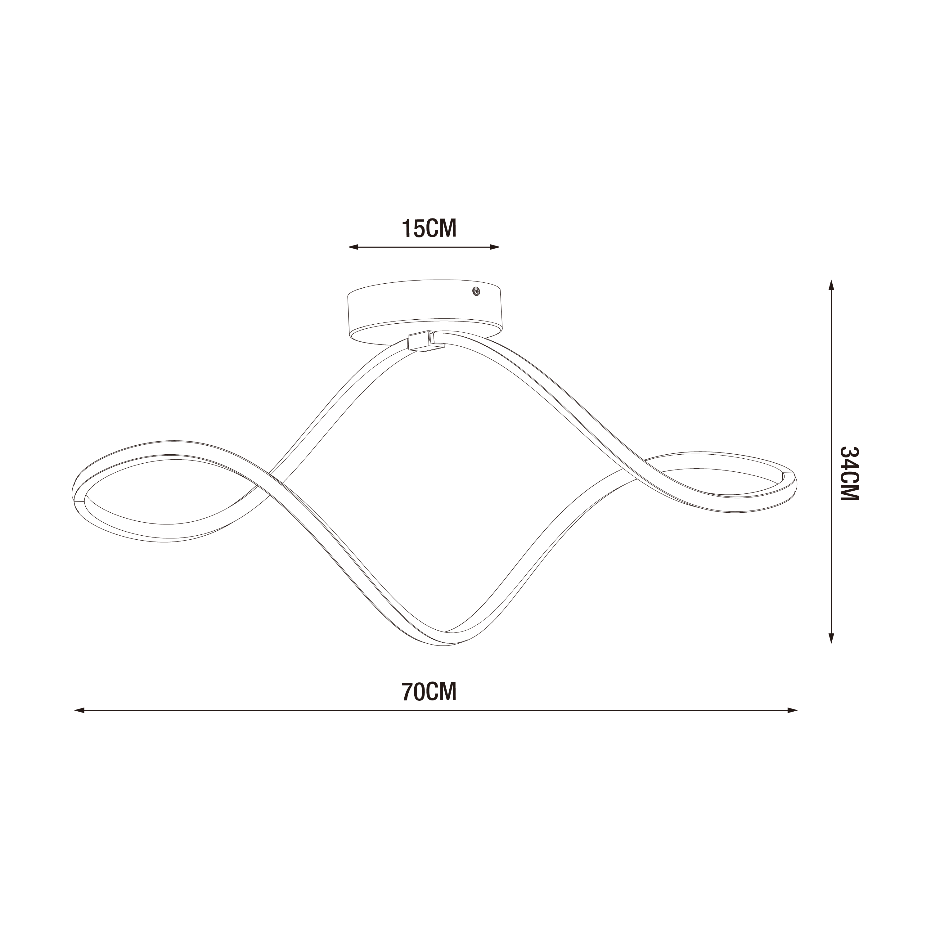Lampa sufitowa Irena czarna 3300 lm LED Inspire - 7