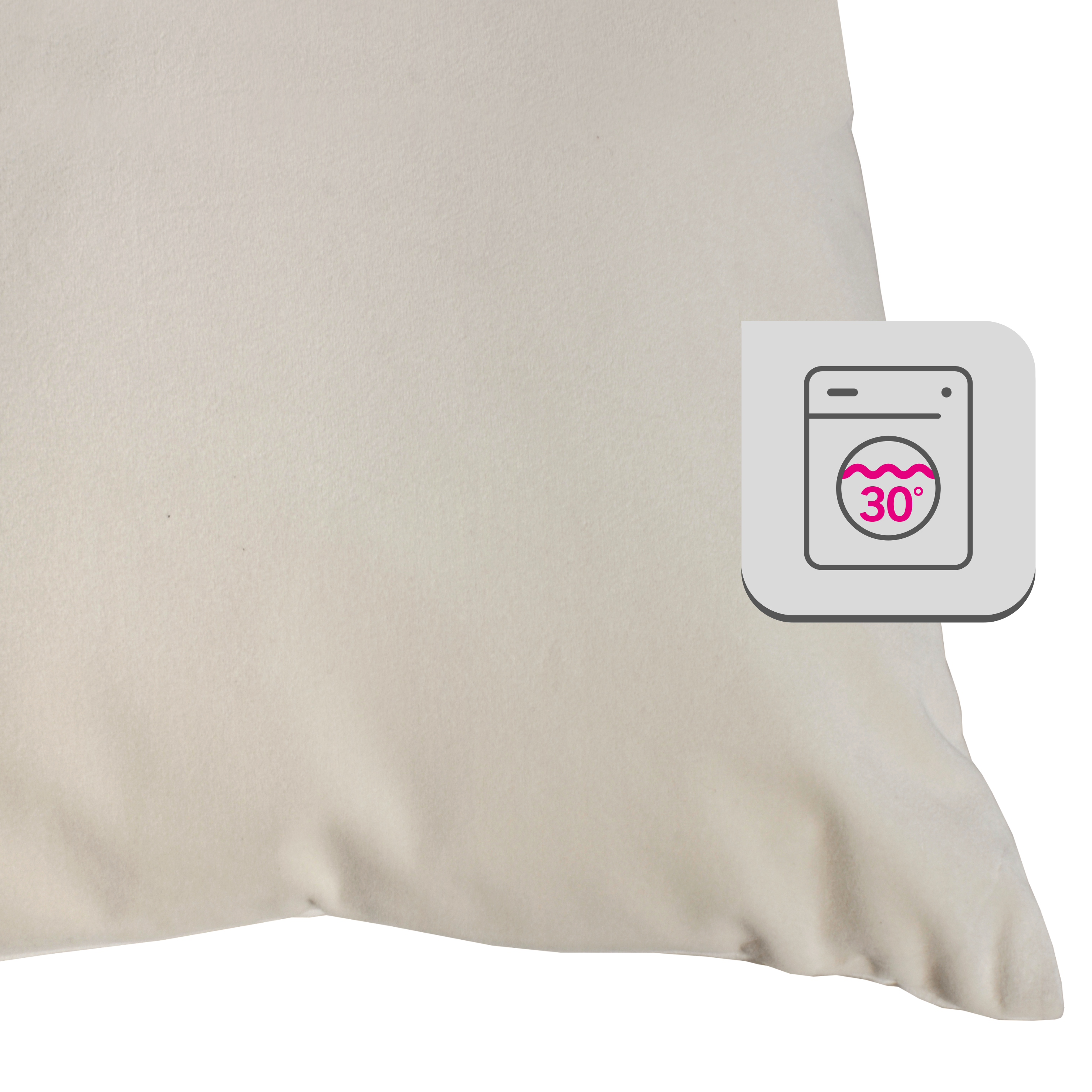 Coussin Clarks, velours, beige l.45 x H.45 cm INSPIRE - 3