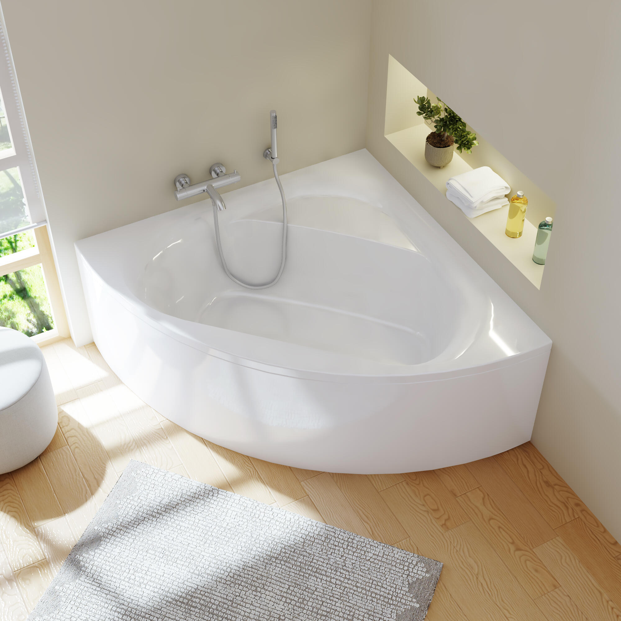Bañera angular sanycces bento 130x55.5 cm