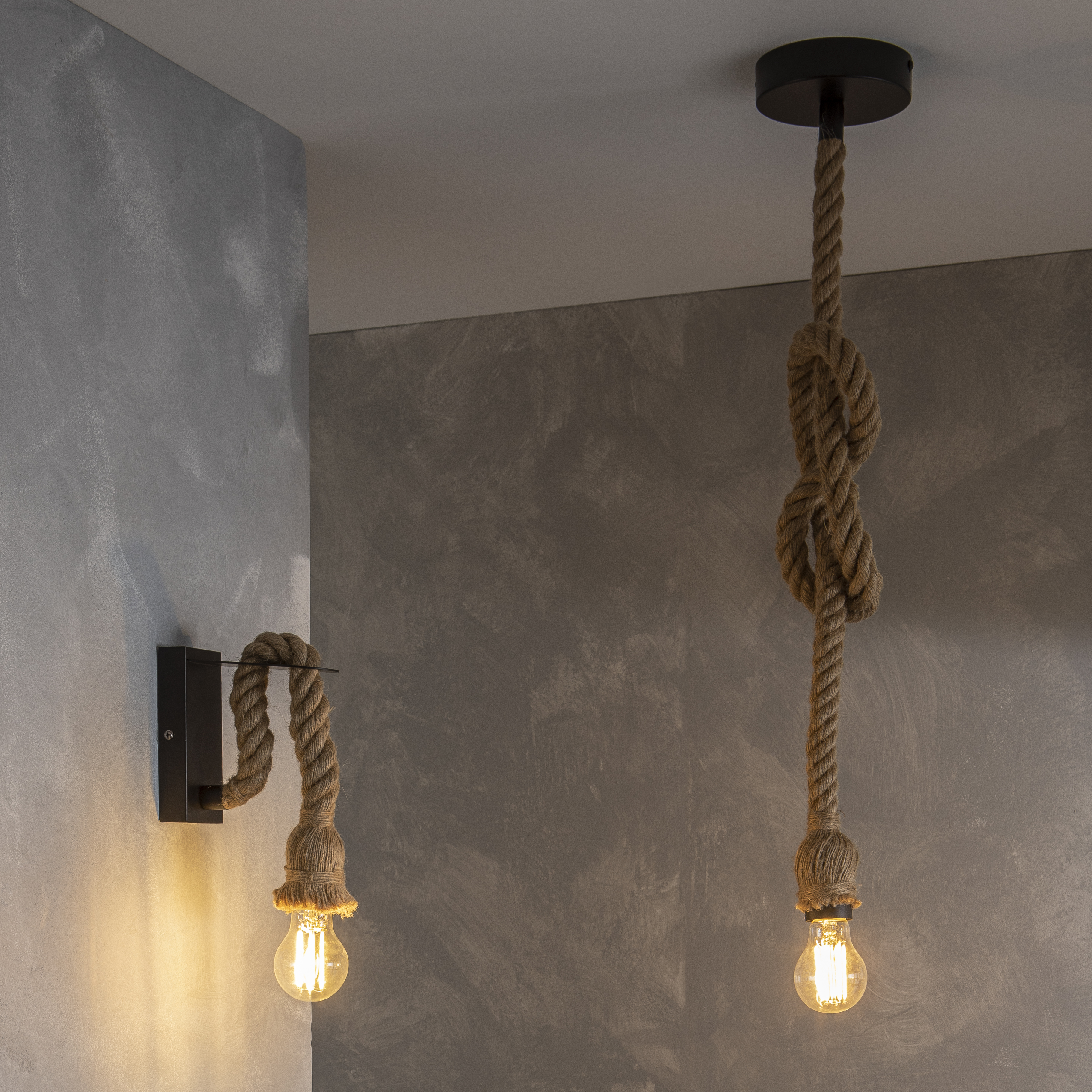 Lampa wisząca Cordera brązowa E27 Inspire - 6